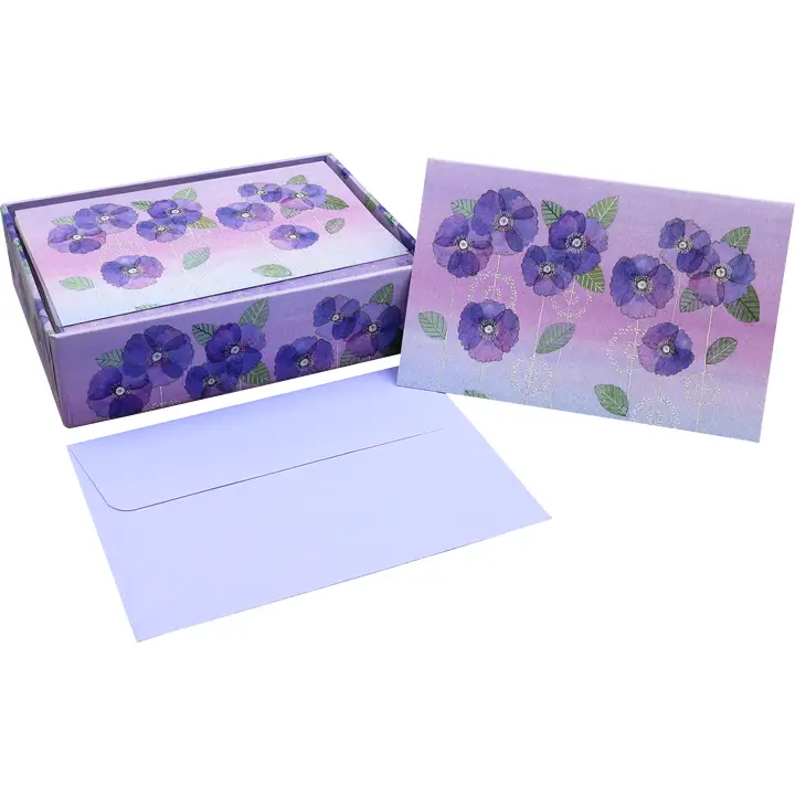 Watercolor Violets Notecards