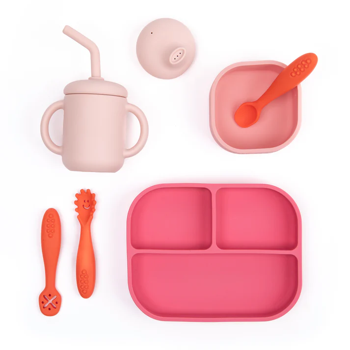Learn to Eat Beginner Set - Garden Party Pink - Heart of the Home Inc