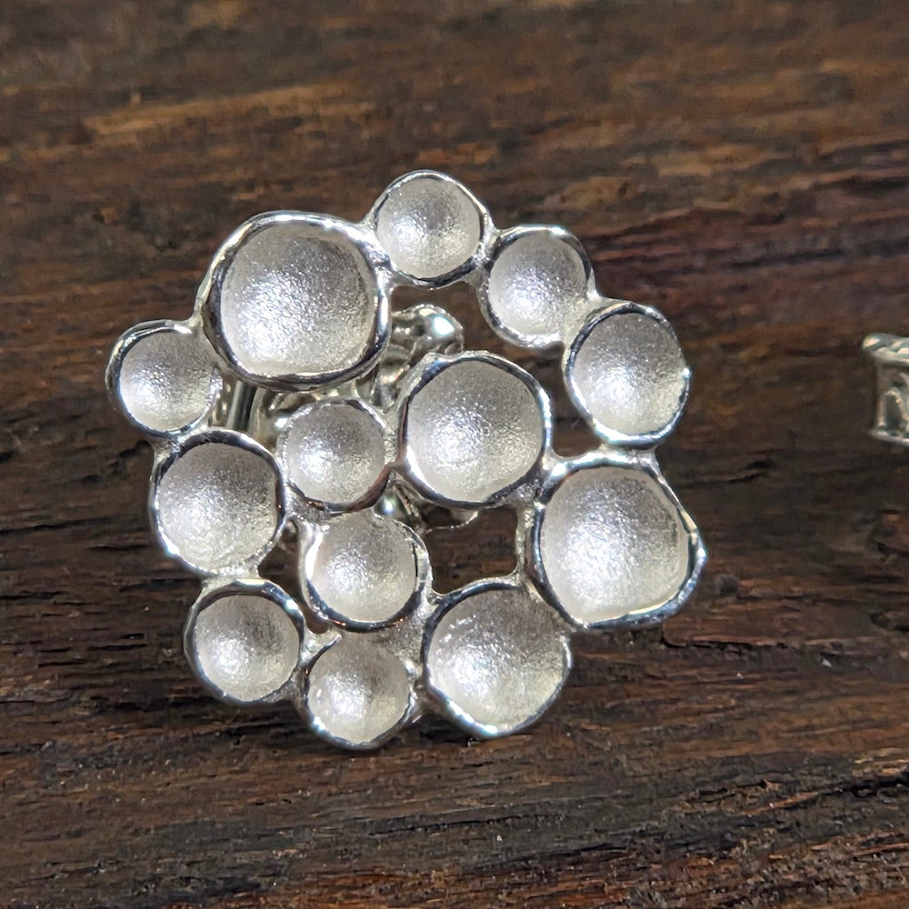 Champage Circle Posts in Sterling Silver - Heart of the Home Inc