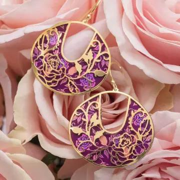 Climbing Rose Earrings - Heart of the Home Inc