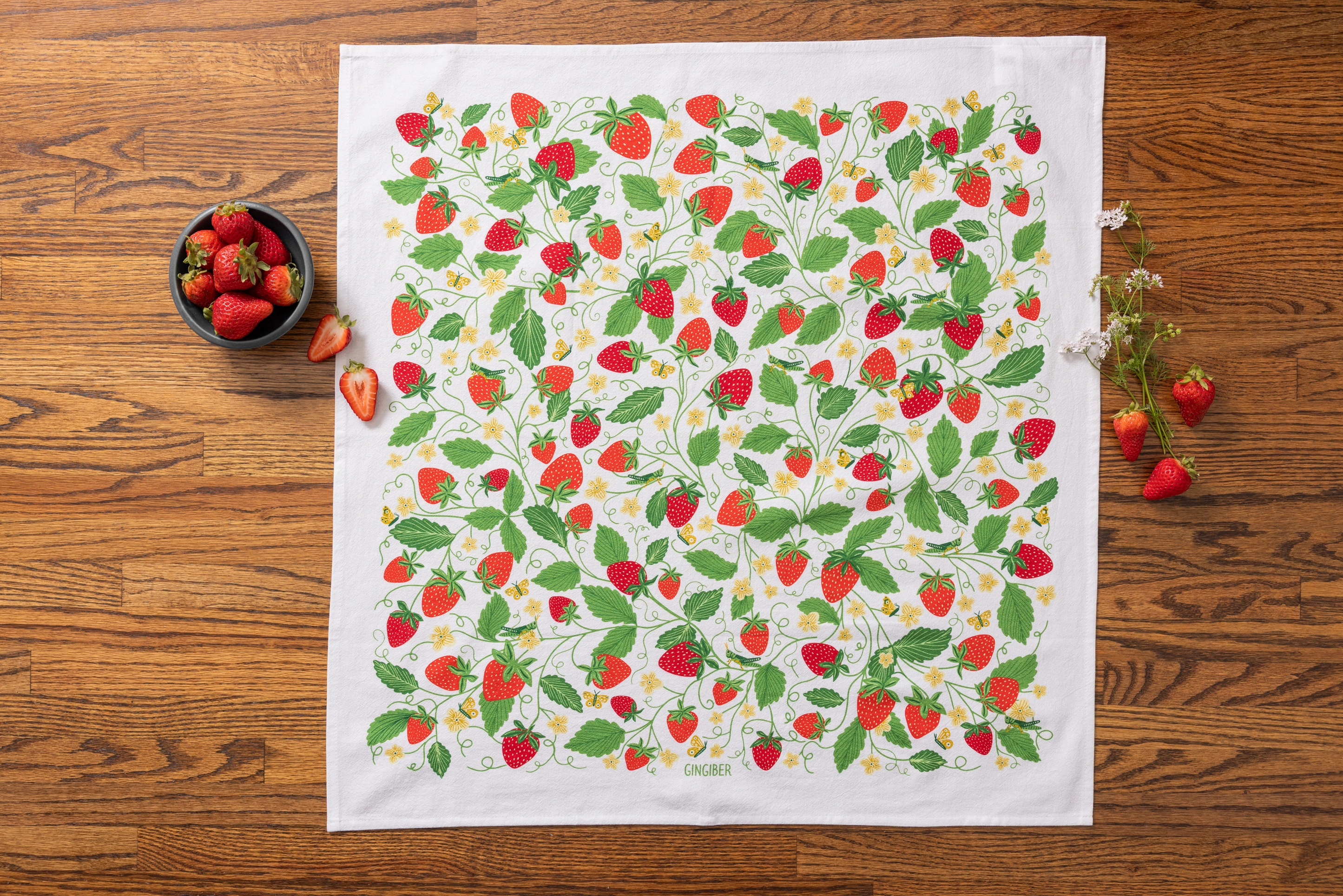 Strawberry Fields Tea Towel - Heart of the Home Inc