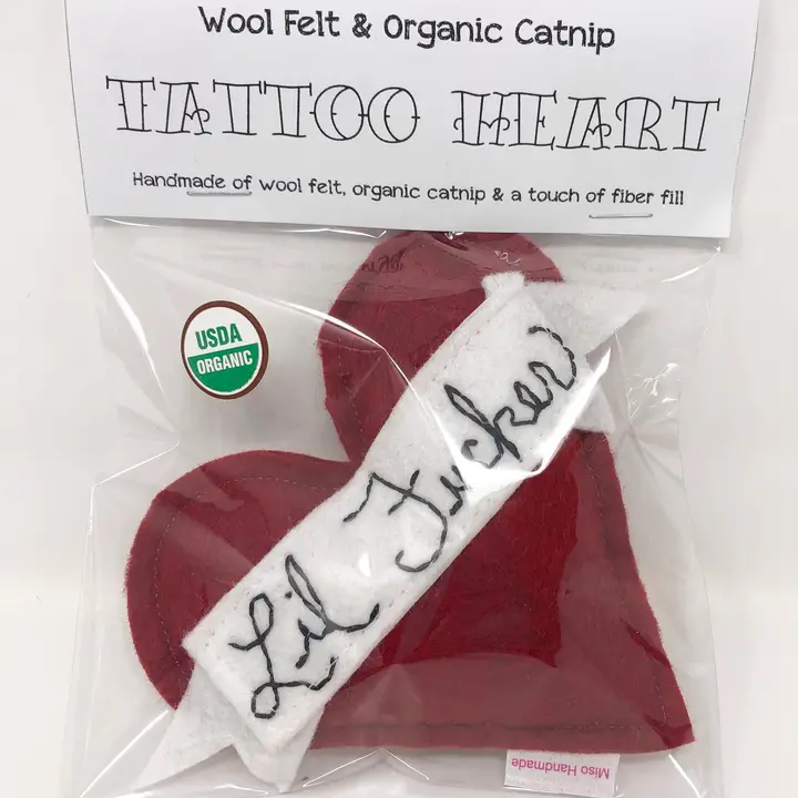 Lil Fucker Catnip Heart Toy - Heart of the Home Inc