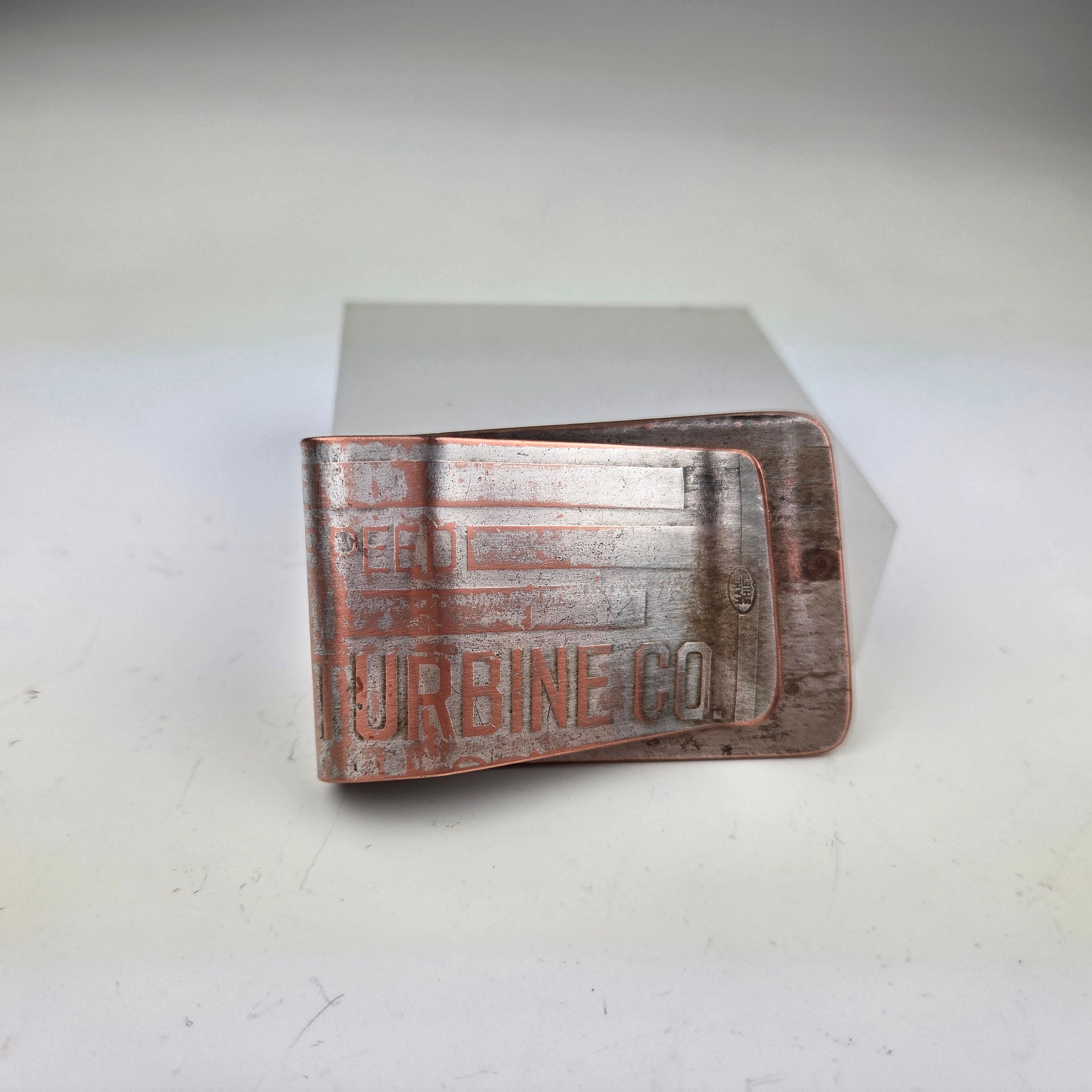 Antique Machine Plate Moneyclip - Trenton De Laval Steam Turbine Co - Heart of the Home Inc