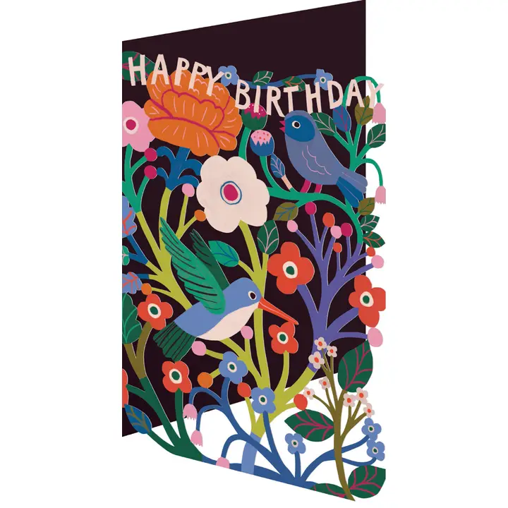 Birdsong Lasercut Birthday Card - Heart of the Home Inc