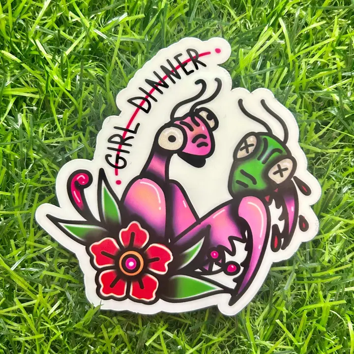 Girl Dinner Mantis Sticker
