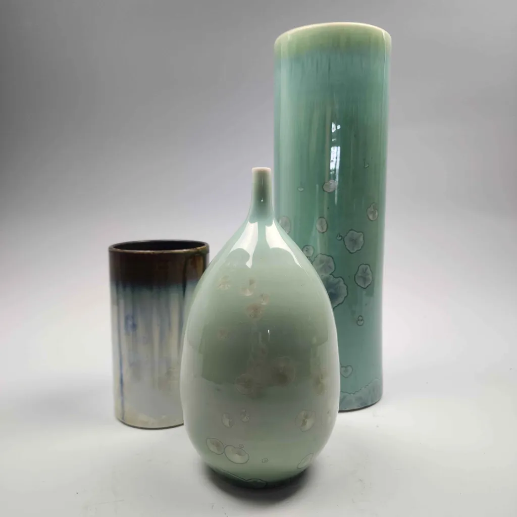 Narrow Neck Vase in Jade Green - OOAK