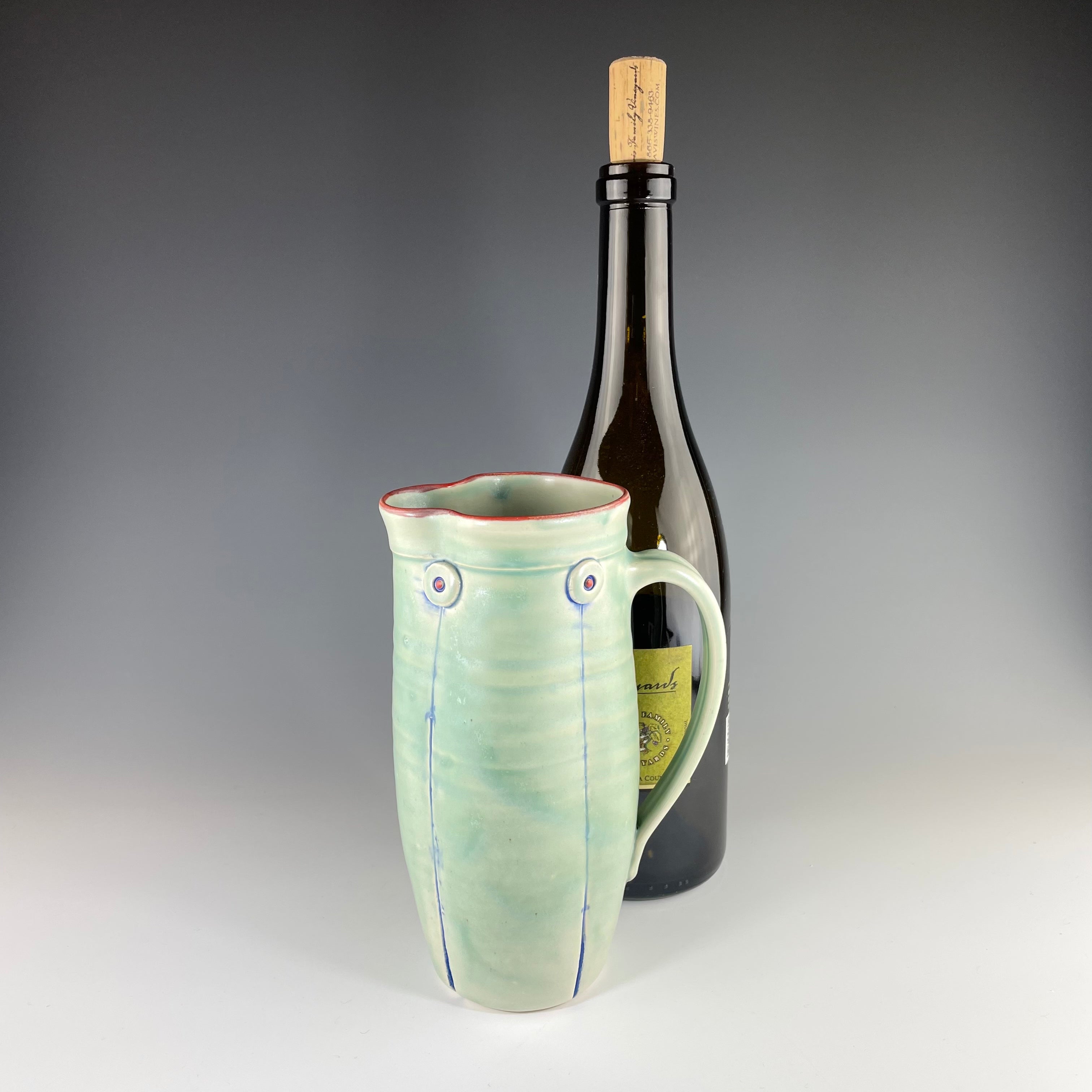 Button Pitcher in Green - Heart of the Home PA