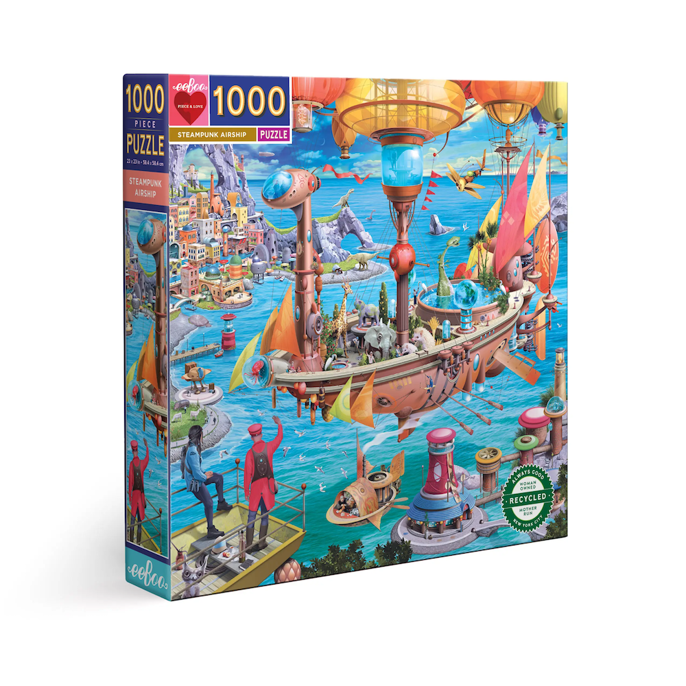Steampunk Airship 1000 Piece Square Puzzle - Heart of the Home PA