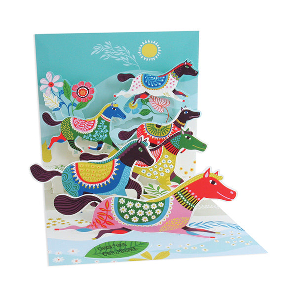 Wild Horses Pop-Up Card - Heart of the Home PA