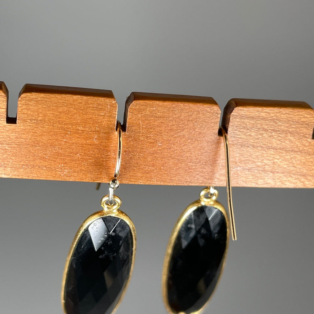 Black Onyx Oval Earrings - Heart of the Home PA