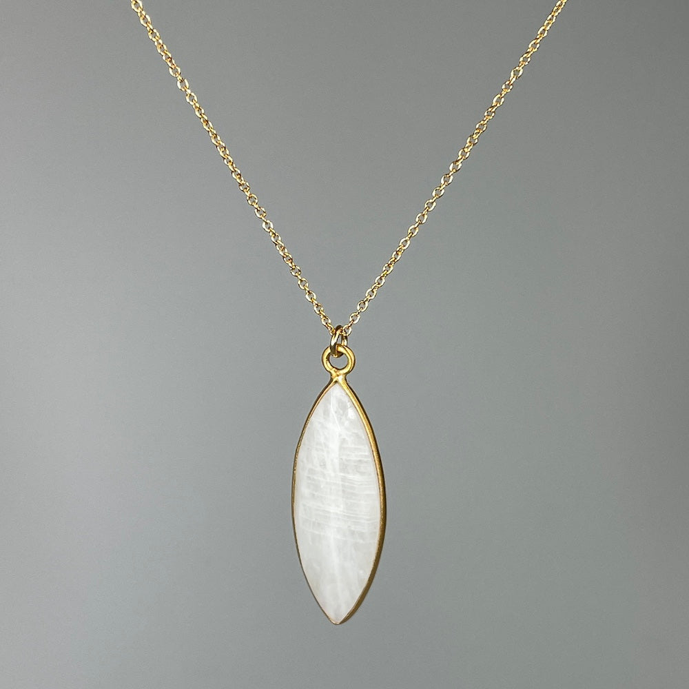 Moonstone Leaf Pendant - Heart of the Home PA