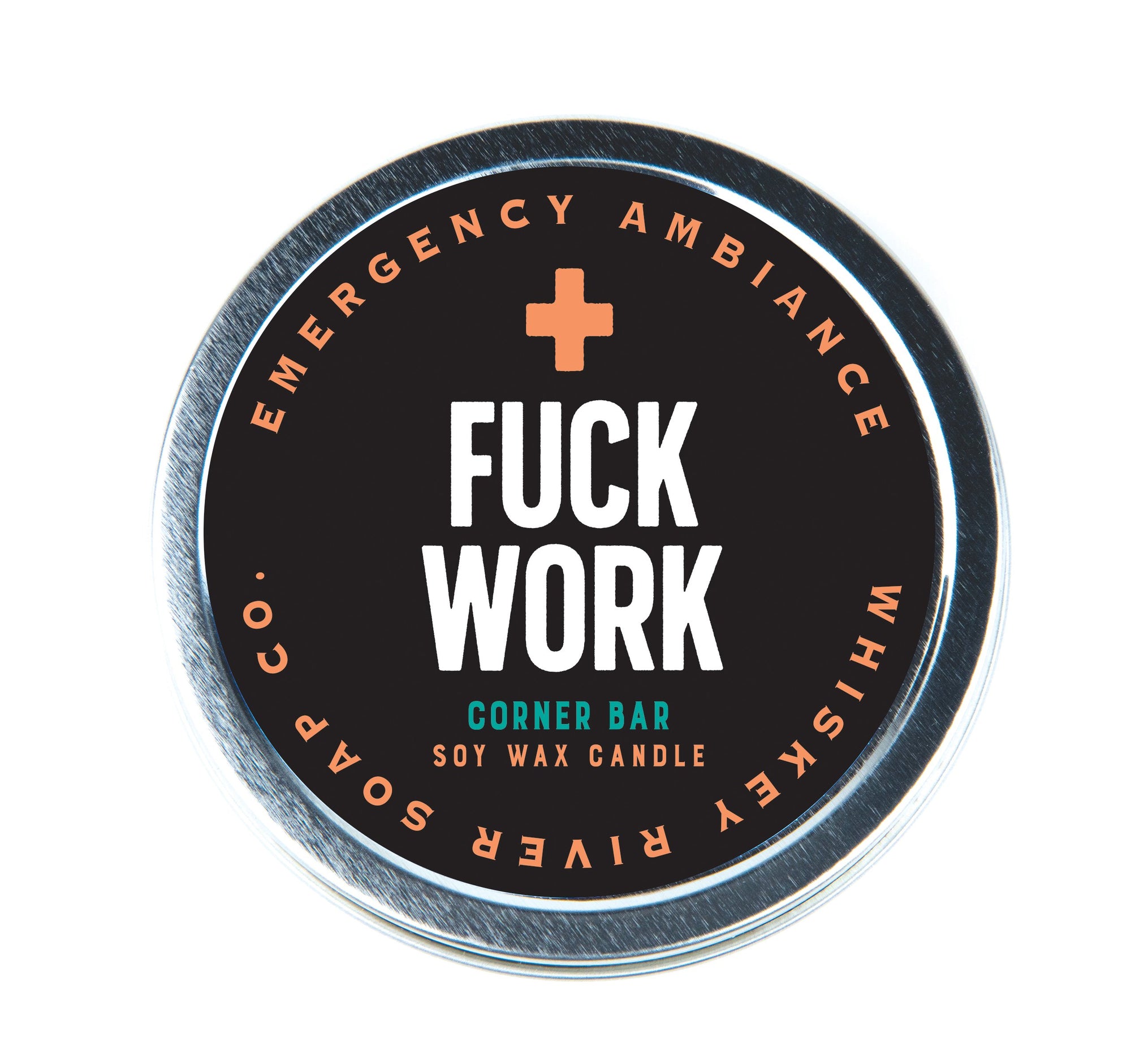 Emergency Ambiance - F*ck Work Travel Tin Candle - Heart of the Home PA