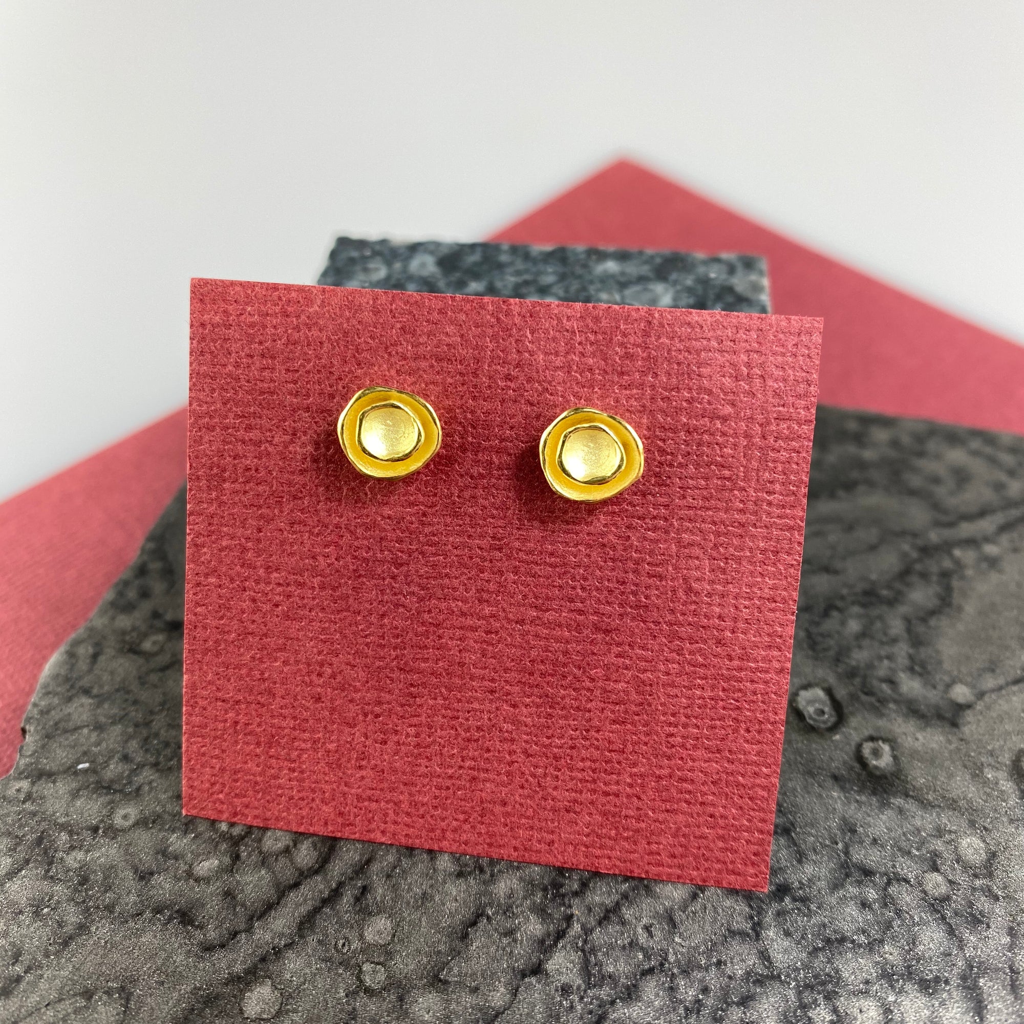 Oyster Pod Post Earrings in Gold Vermeil - Heart of the Home PA