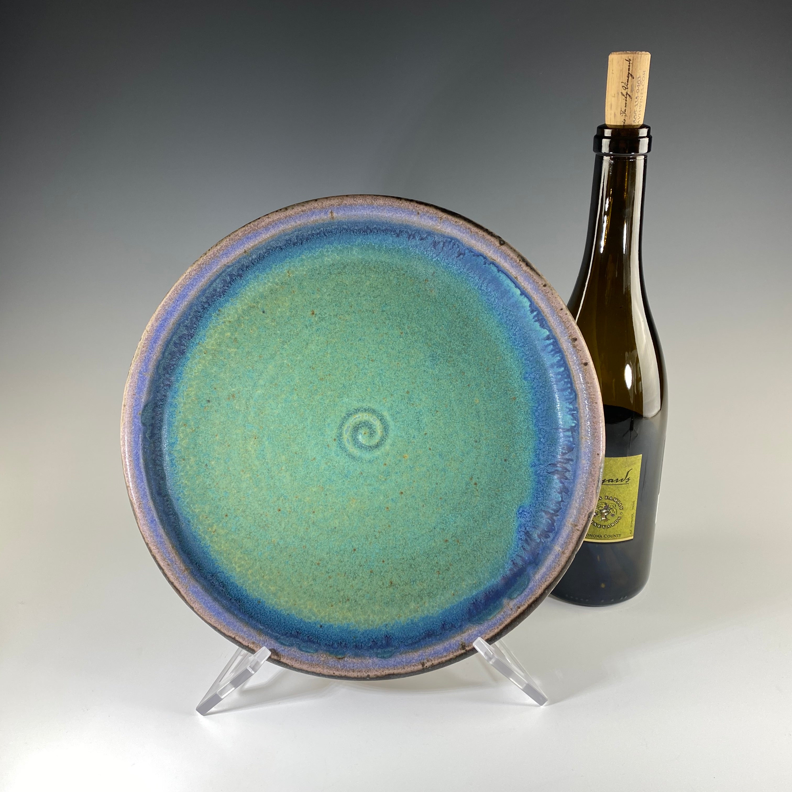 Dinner Plate in Turquoise & Lavender - Heart of the Home PA