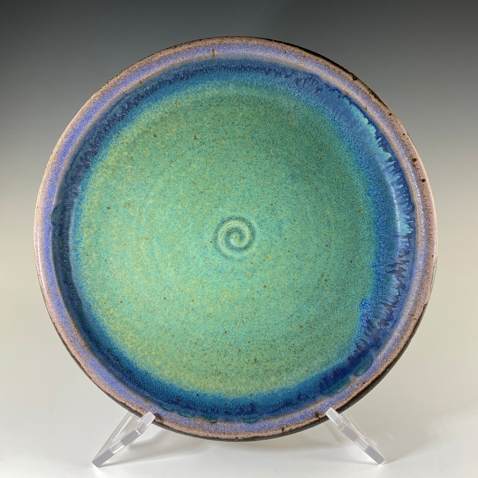 Dinner Plate in Turquoise & Lavender - Heart of the Home PA