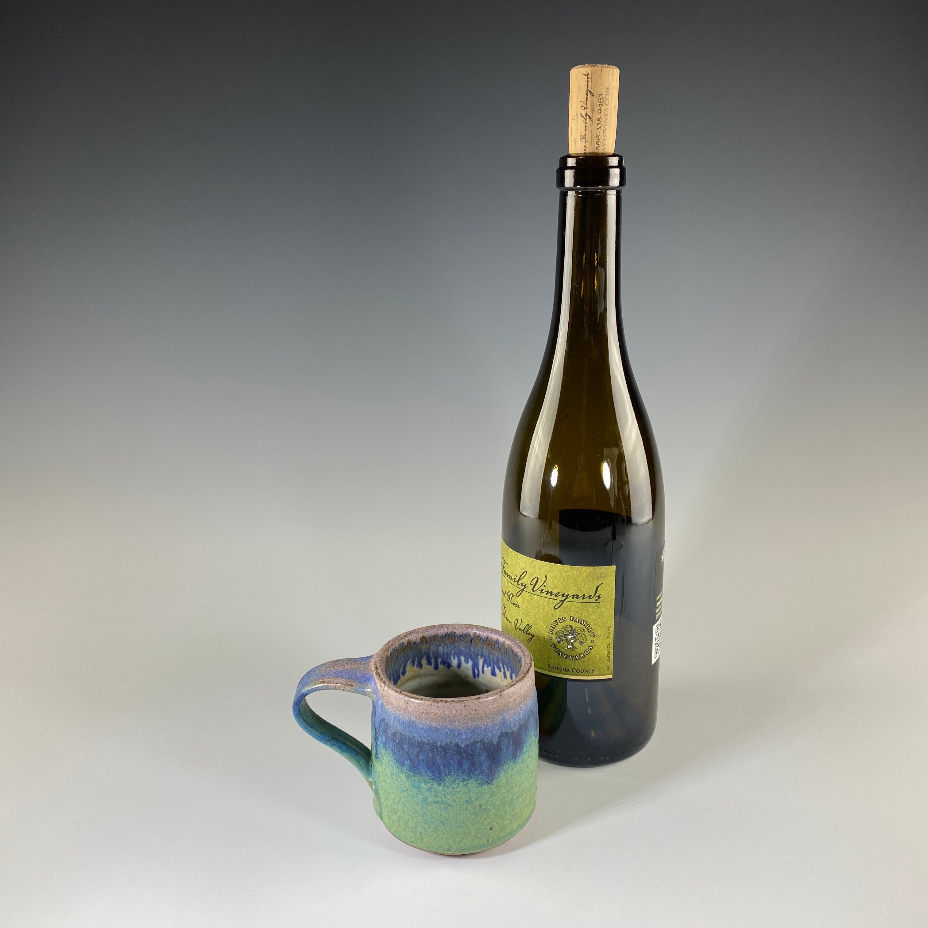 Demitasse Cup in Turquoise & Lavender - Heart of the Home PA