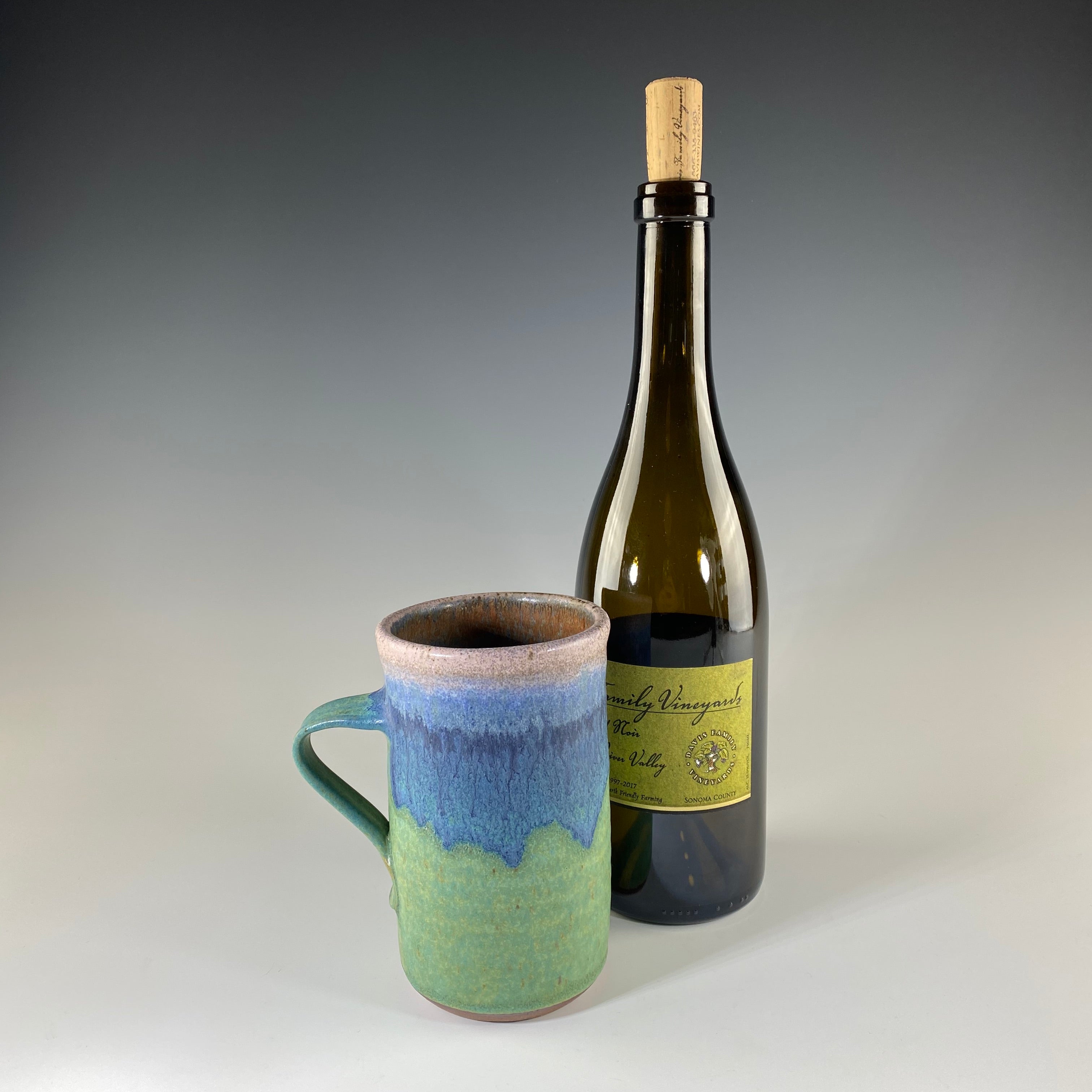 Large Mug in Turquoise & Lavender - Heart of the Home PA