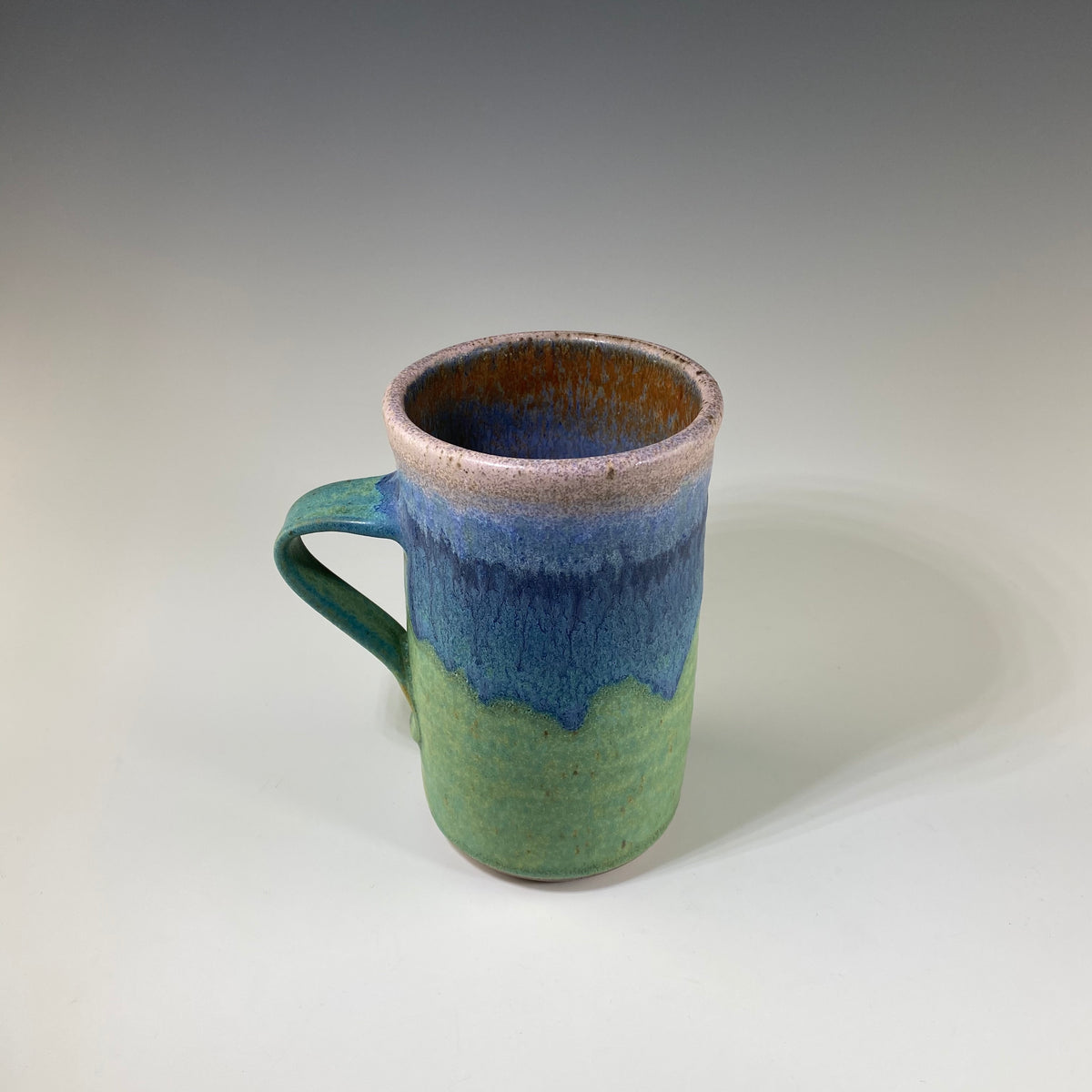 Large Mug in Turquoise &amp; Lavender - Heart of the Home PA