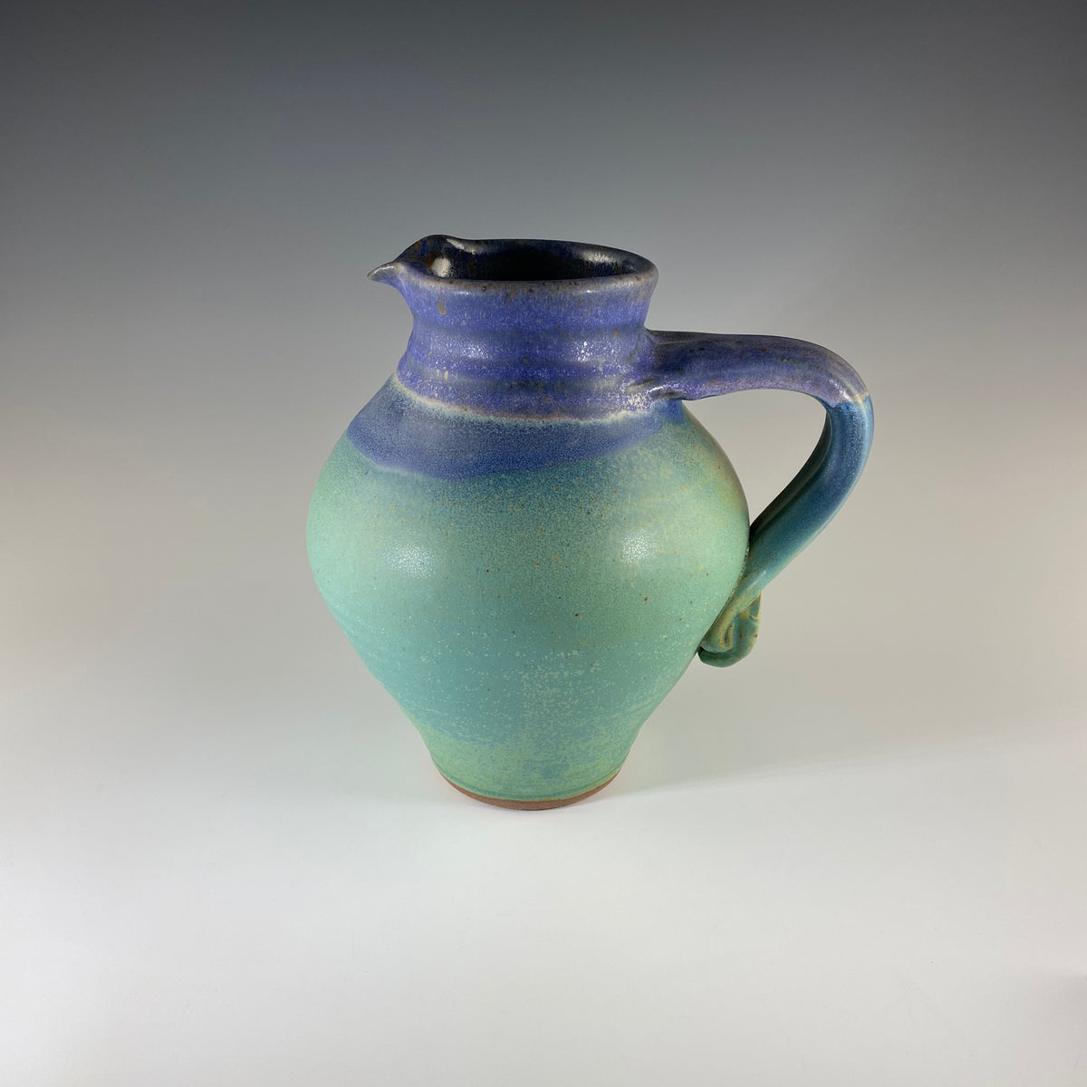 Small Round Pitcher in Turquoise &amp; Lavender - Heart of the Home PA