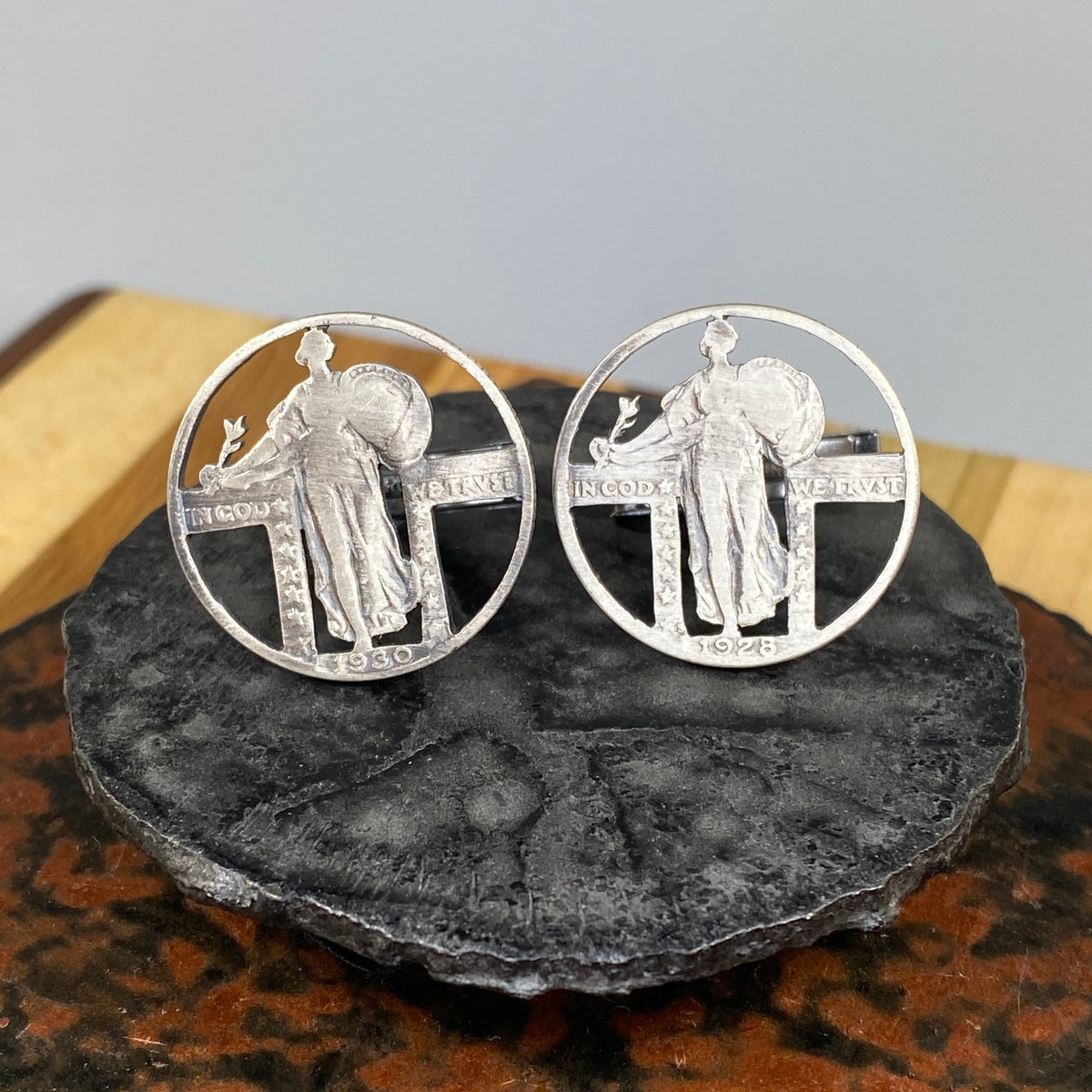 Standing Liberty Coin Cufflinks - Heart of the Home PA