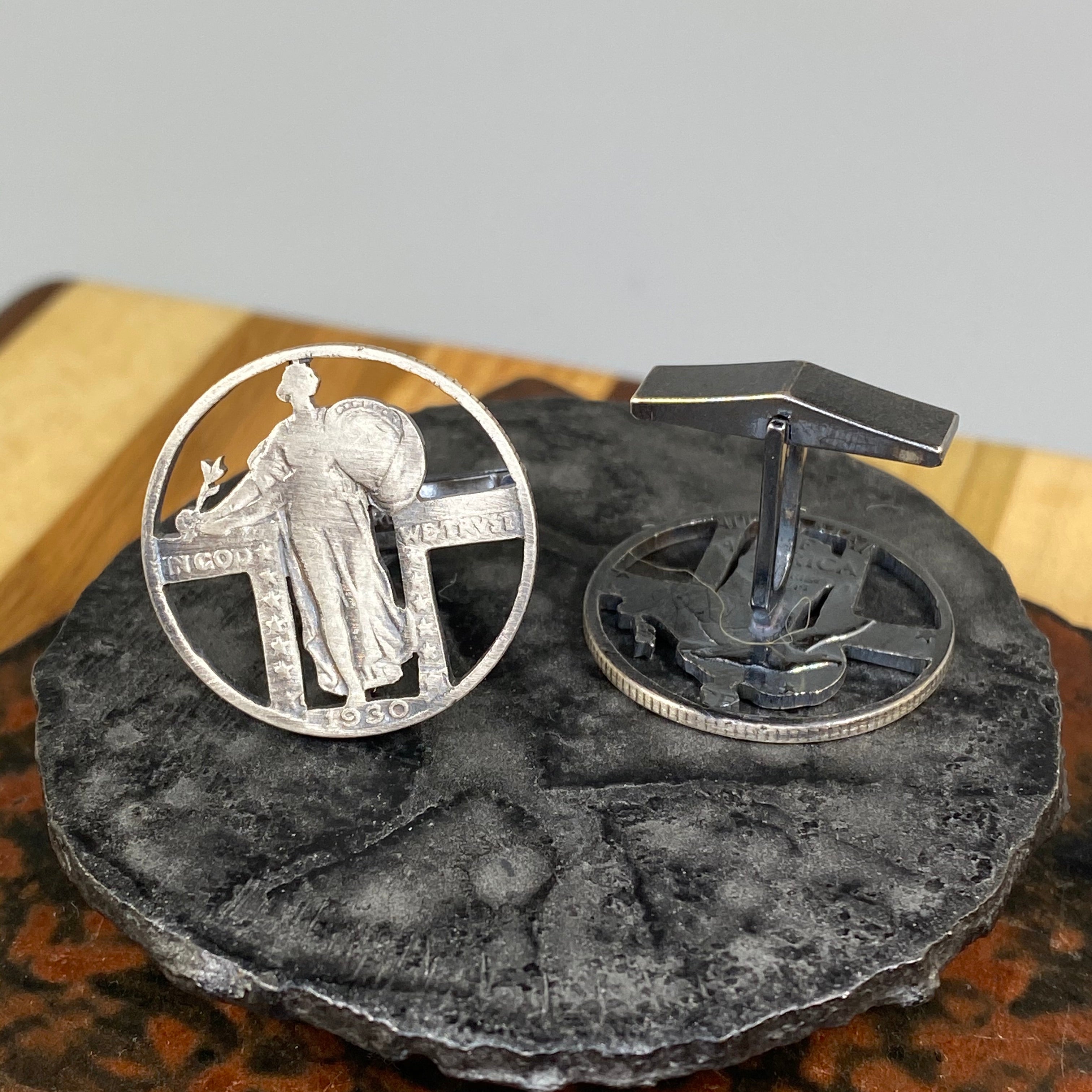 Standing Liberty Coin Cufflinks - Heart of the Home PA