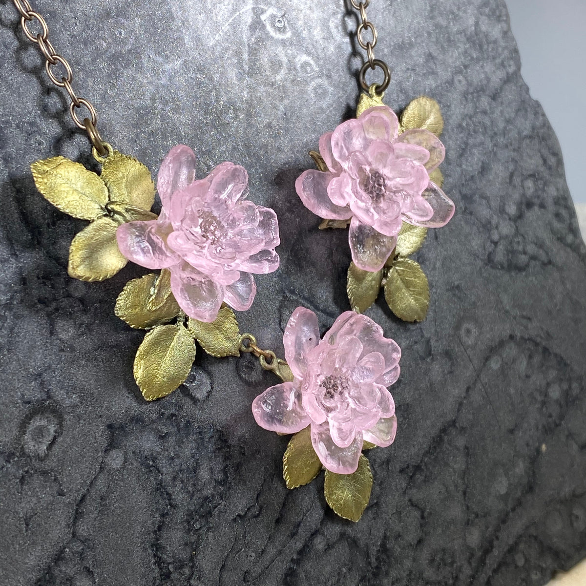 Blushing Rose Statement Necklace - Heart of the Home PA