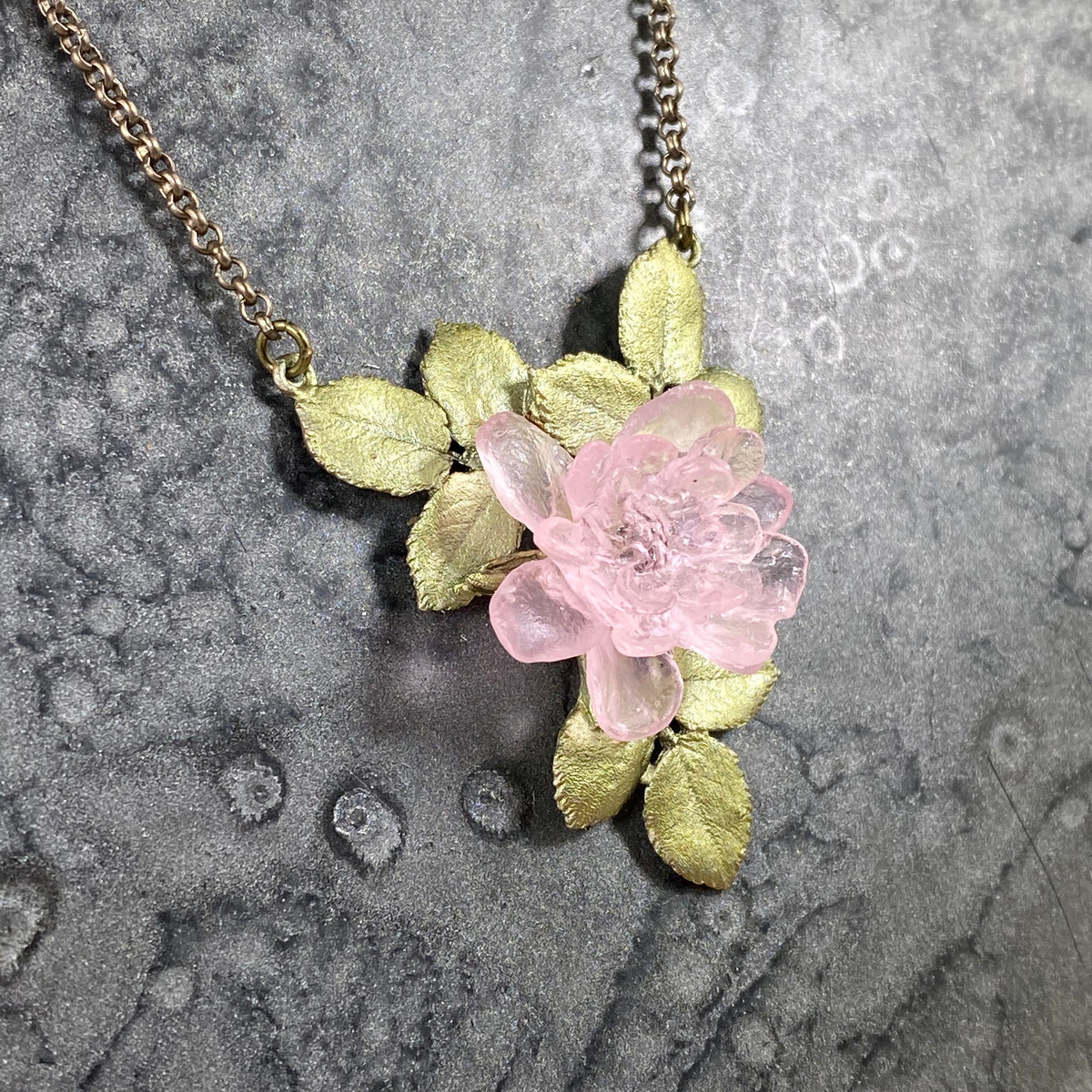 Blushing Rose Flower Pendant - Heart of the Home PA