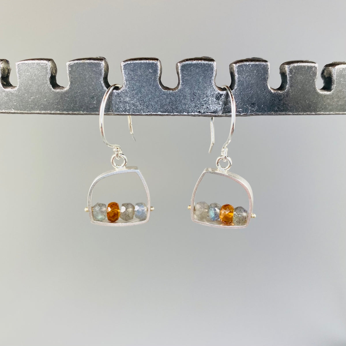 Brown LV Leather Teardrop & Apricot Crystal Stone Earrings – The Boutique  at Wells Florist