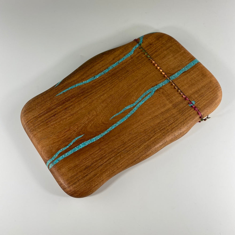 Speckles Mini Mesquite Board with Turquoise - Heart of the Home PA
