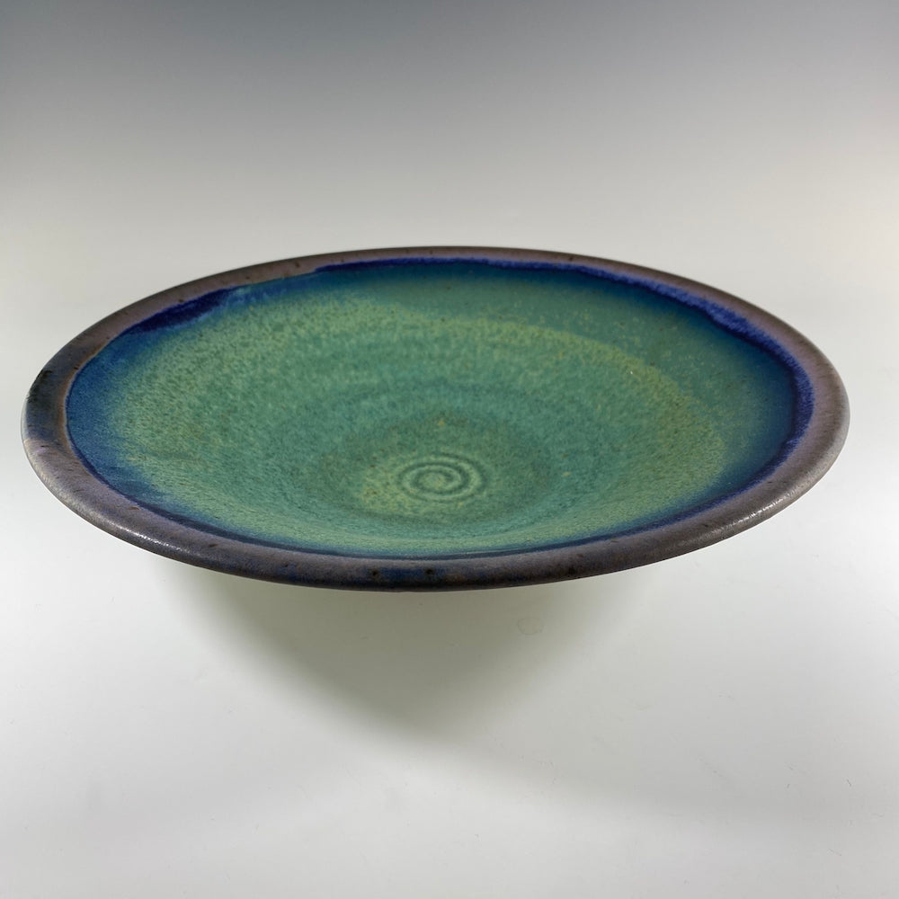 Shallow Bowl in Turquoise &amp; Lavender - Heart of the Home PA