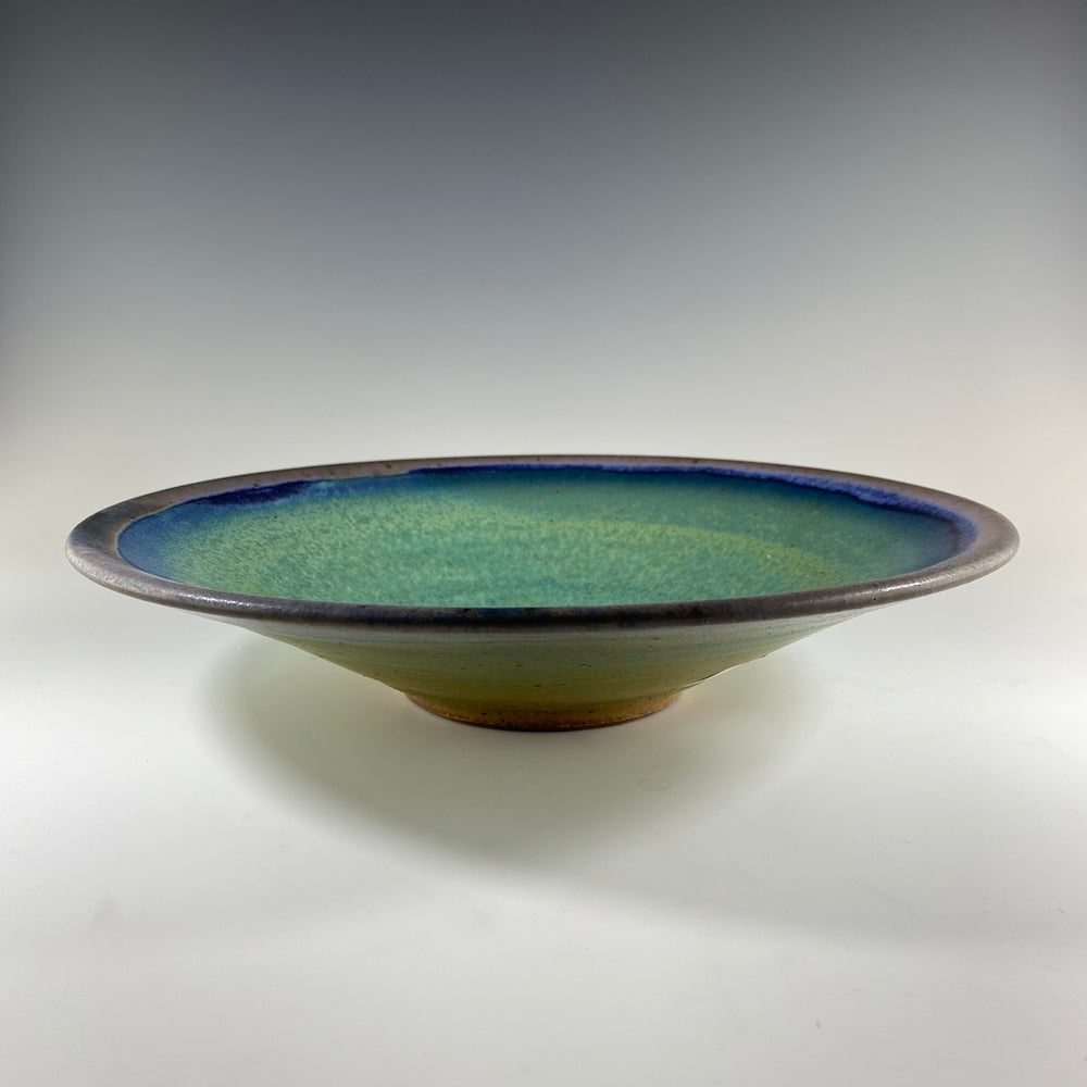 Shallow Bowl in Turquoise &amp; Lavender - Heart of the Home PA