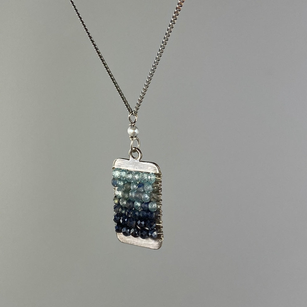 Blue Gemstone Tab Pendant - Heart of the Home PA