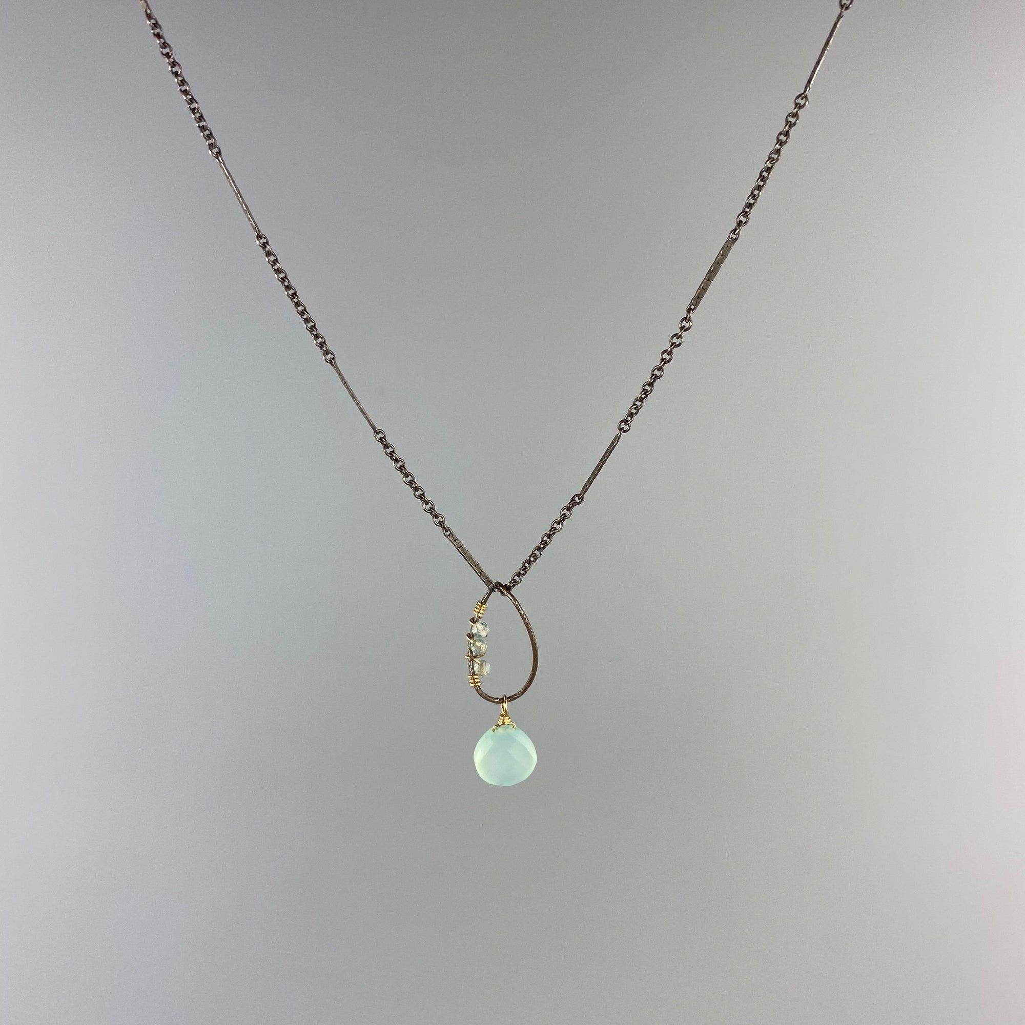 Chalcedony Oval Drop Pendant - Heart of the Home PA