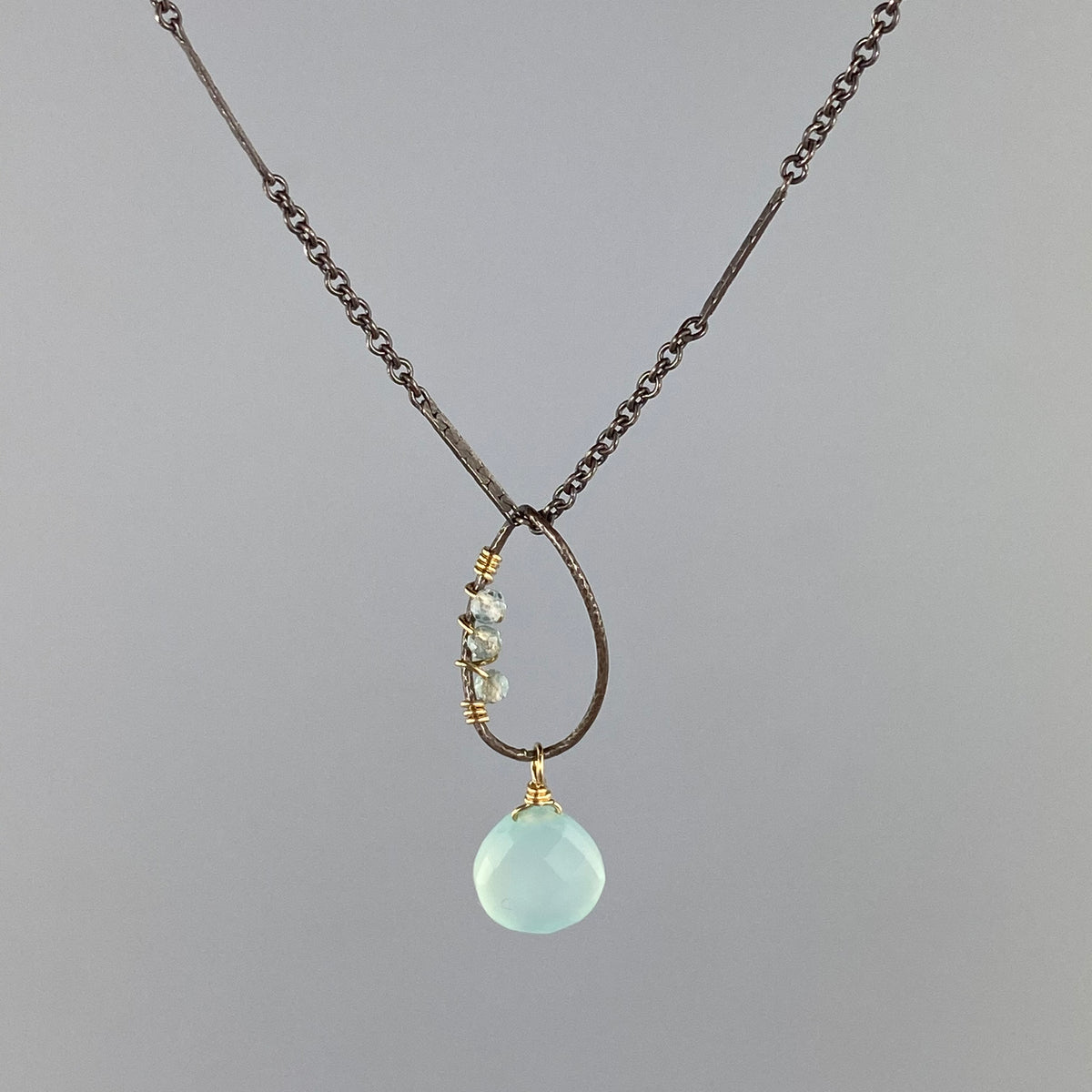 Chalcedony Oval Drop Pendant - Heart of the Home PA
