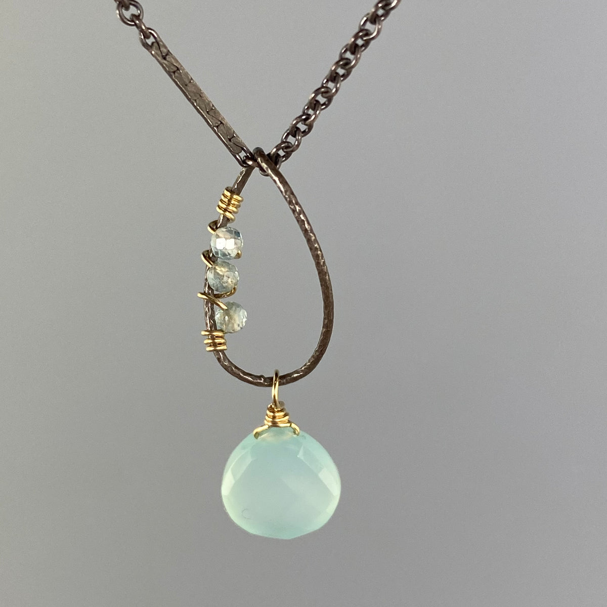 Chalcedony Oval Drop Pendant - Heart of the Home PA