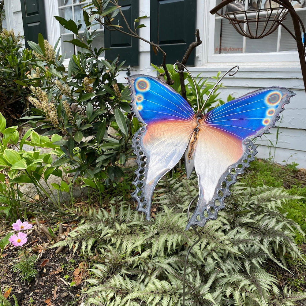 Small Luna Moth Garden Stake - Half & Half - Heart of the Home PA