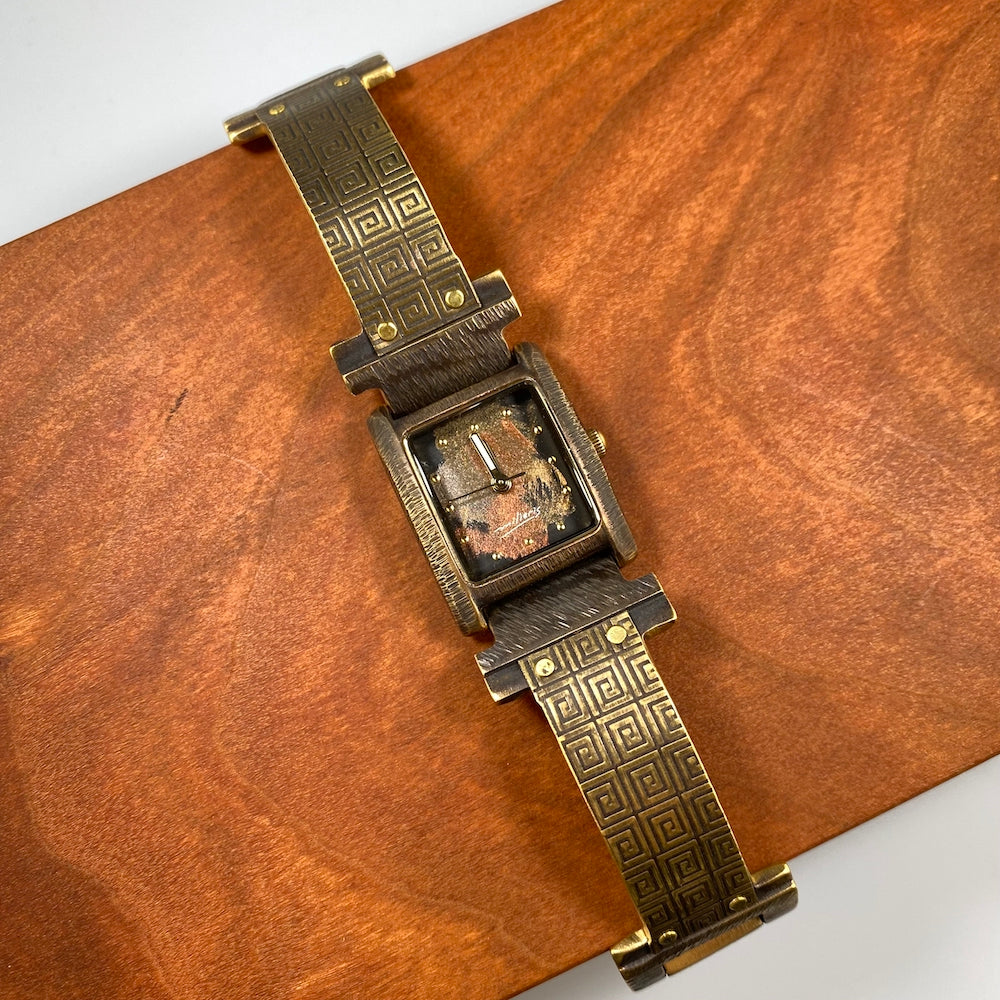 RG1 Greek Key Brass Florence Watch Heart of the Home Inc