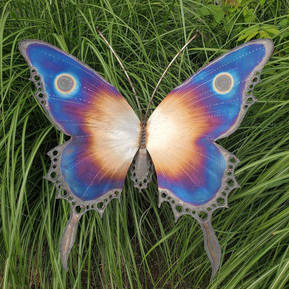 Tiger Butterfly Sculpture on Garden Stake - Heart of the Home PA