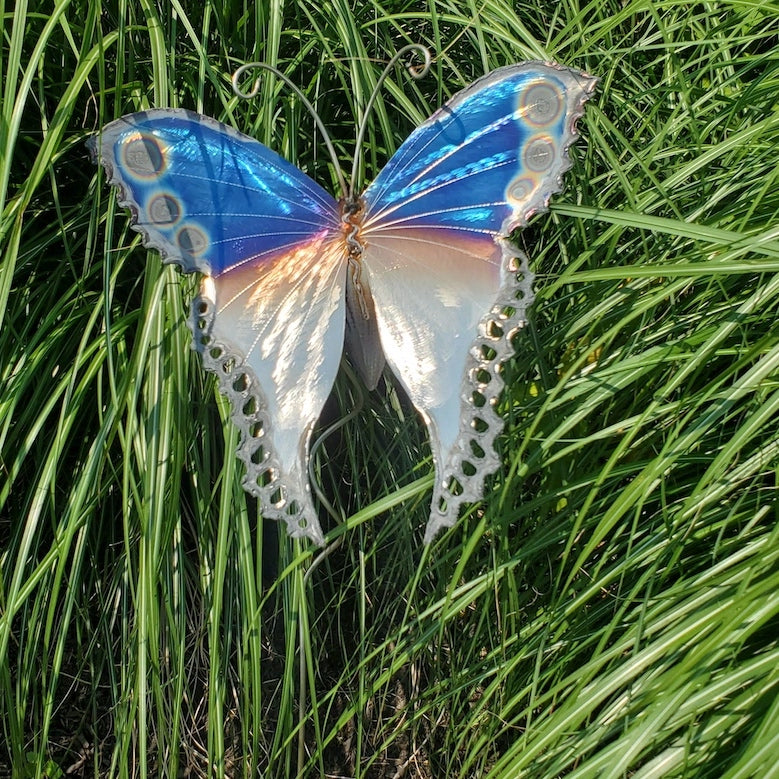 Small Luna Moth Garden Stake - Half & Half - Heart of the Home PA