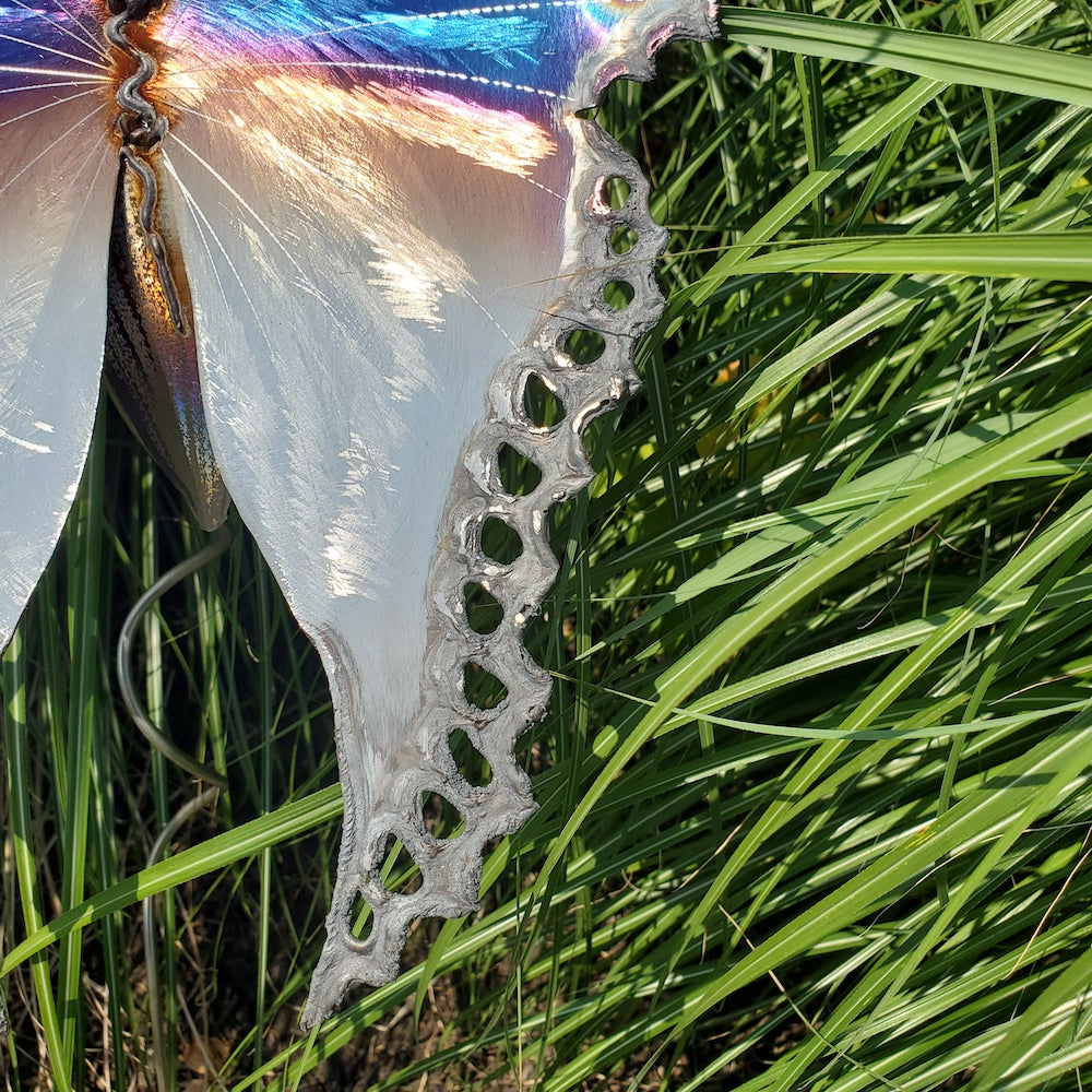 Small Luna Moth Garden Stake - Half & Half - Heart of the Home PA