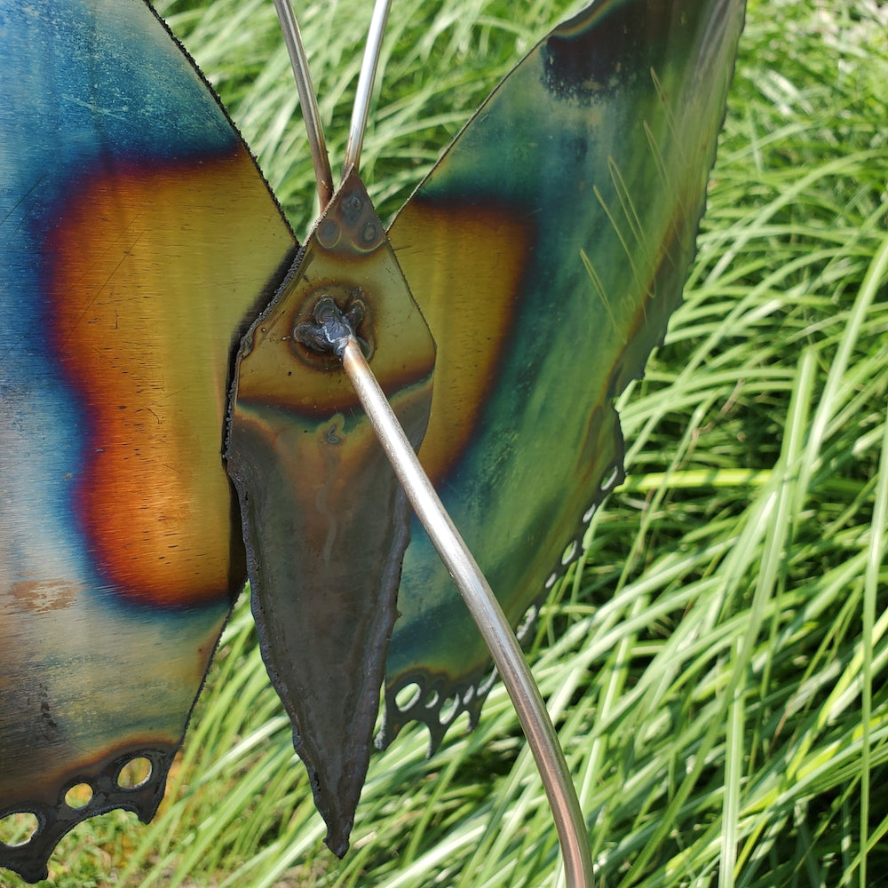 Small Lace Edge Butterfly Garden Stake - Light Edges - Heart of the Home PA