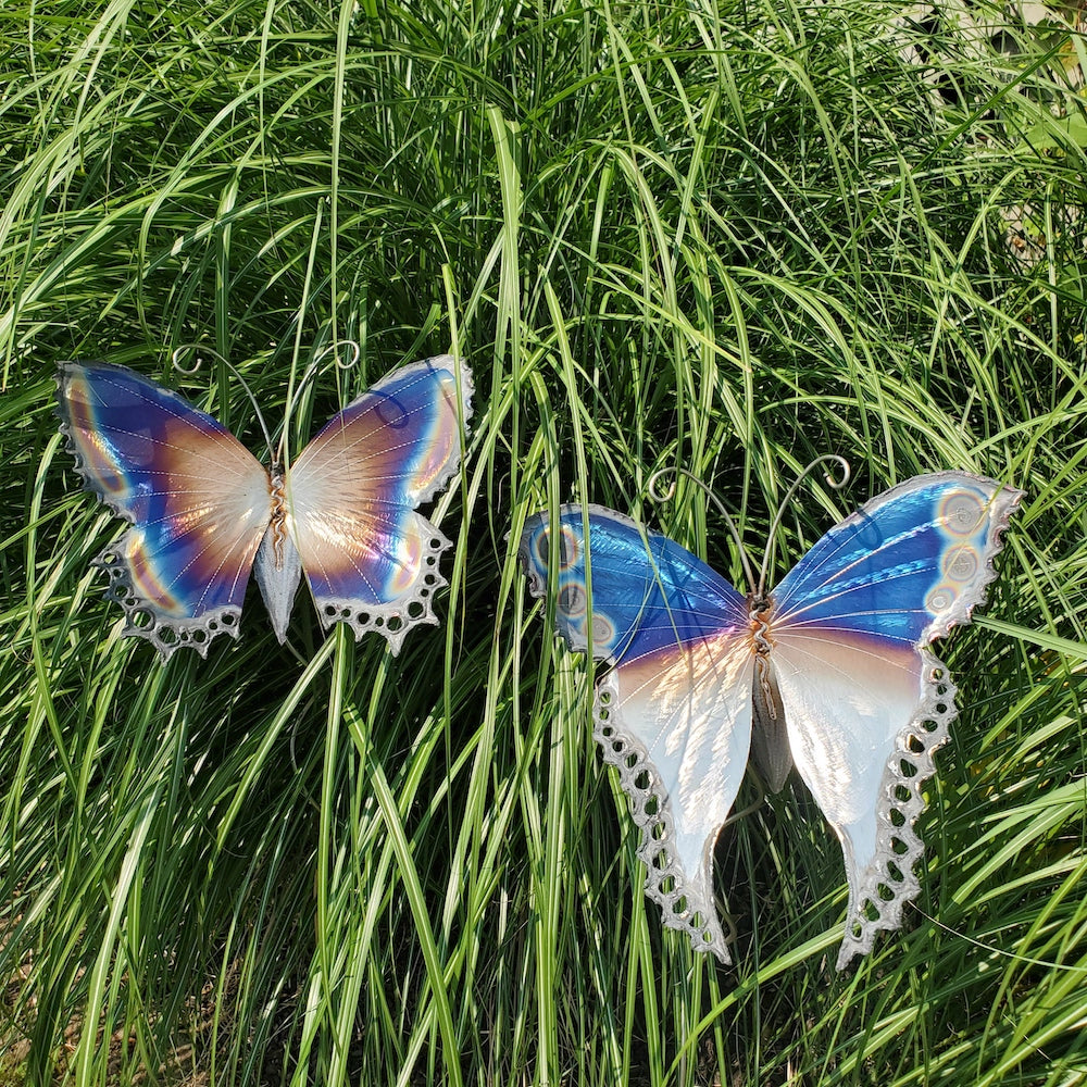Small Luna Moth Garden Stake - Half & Half - Heart of the Home PA