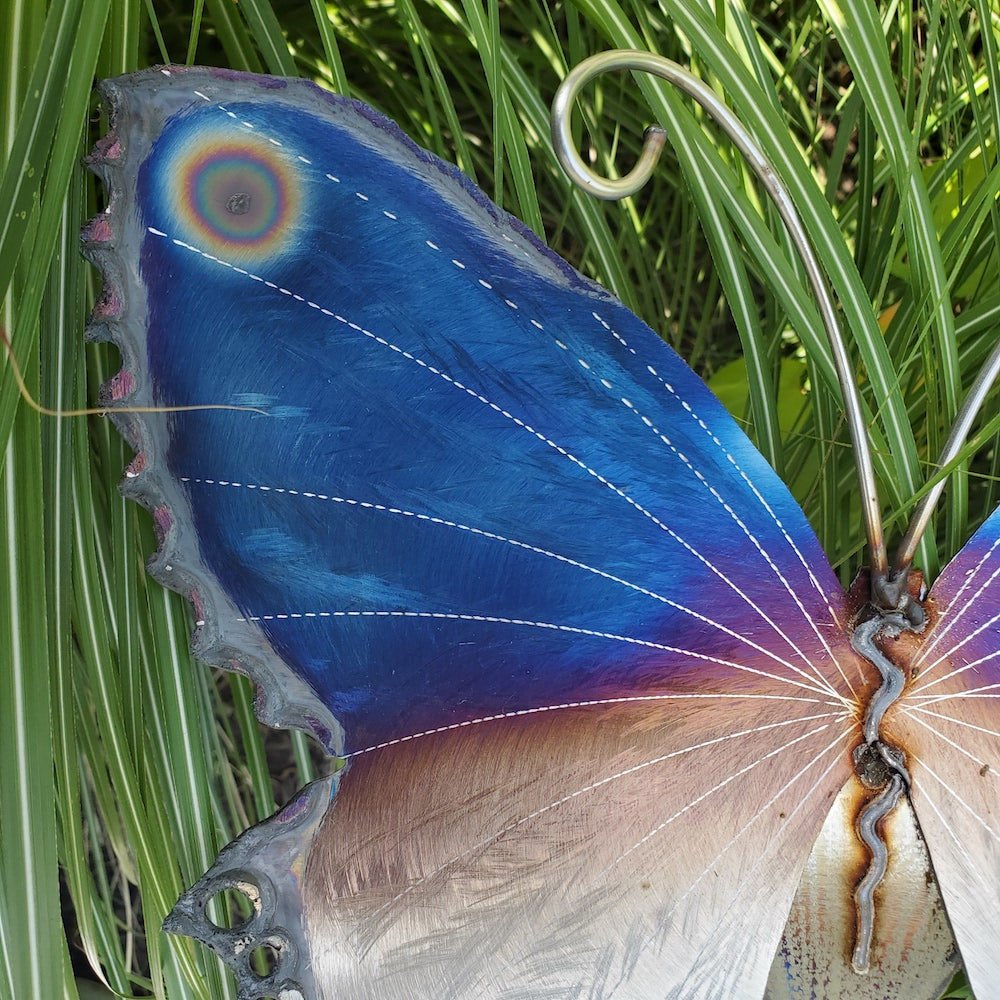 Small Lace Edge Butterfly Garden Stake - Upper Eye Spot - Heart of the Home PA