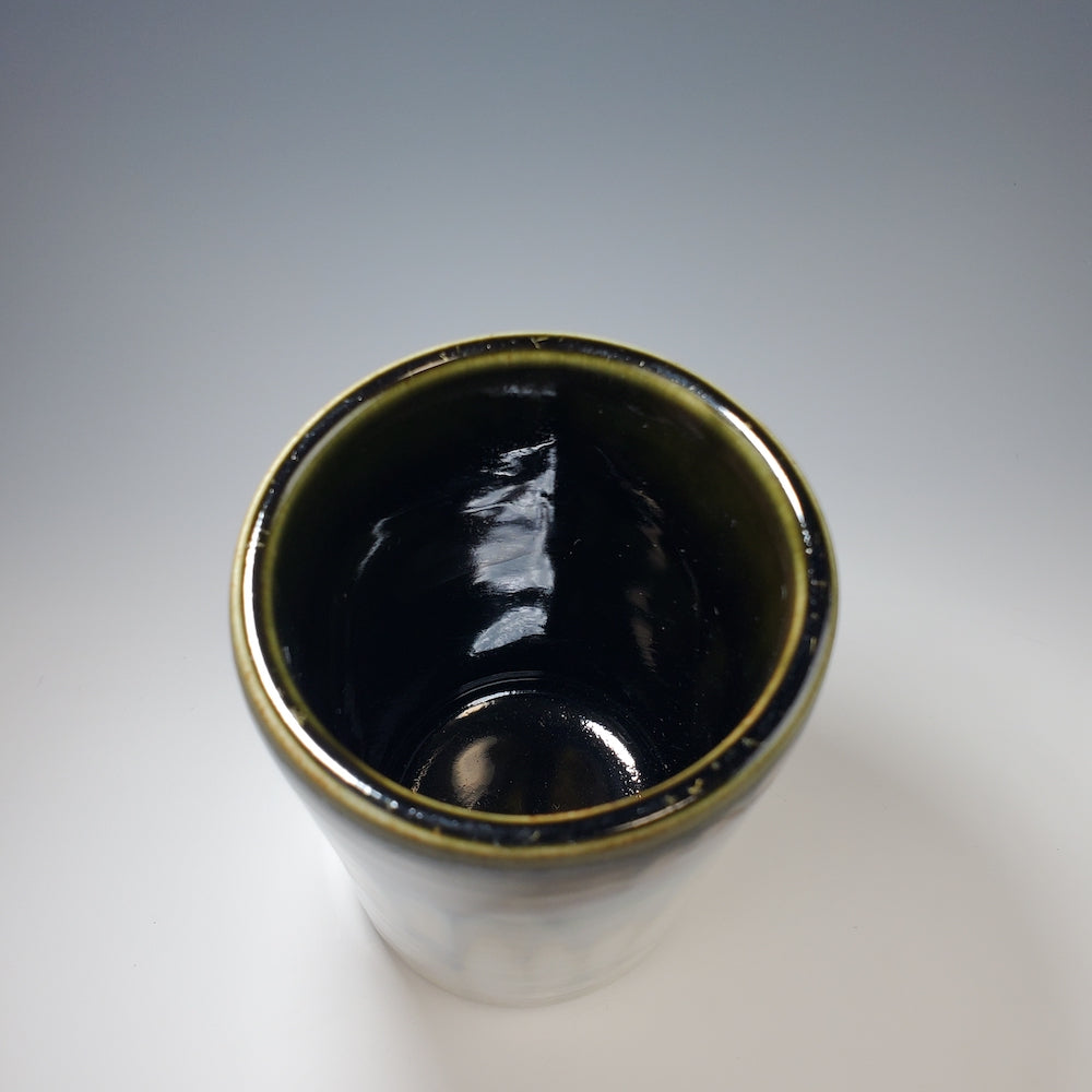 Tumbler in Ivory Dark Olive Glaze - Heart of the Home PA