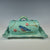 Bluebird Butter Dish Turquoise with Pink Flowers - Heart of the Home PA