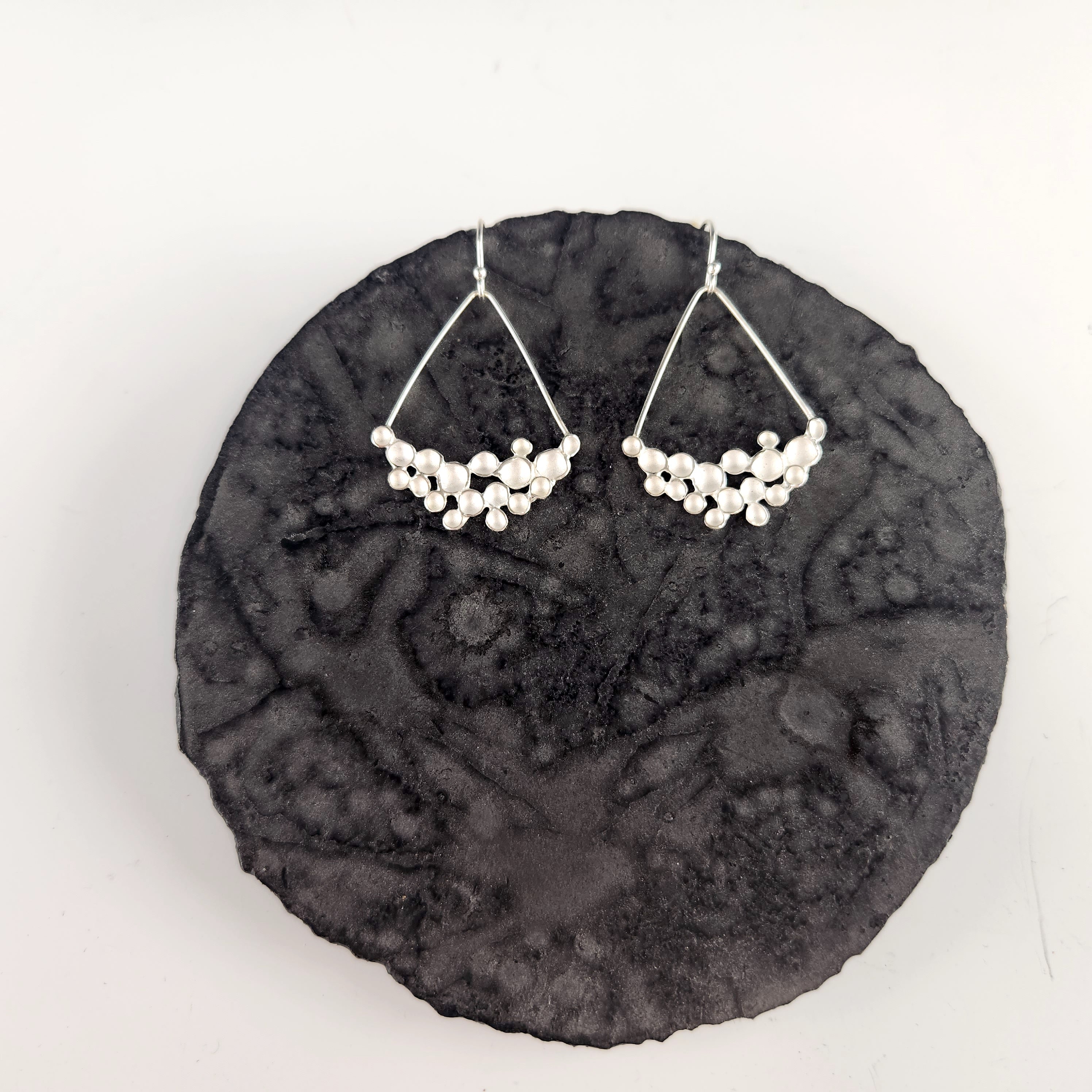 Champagne Crescent Earrings in Silver - Heart of the Home PA