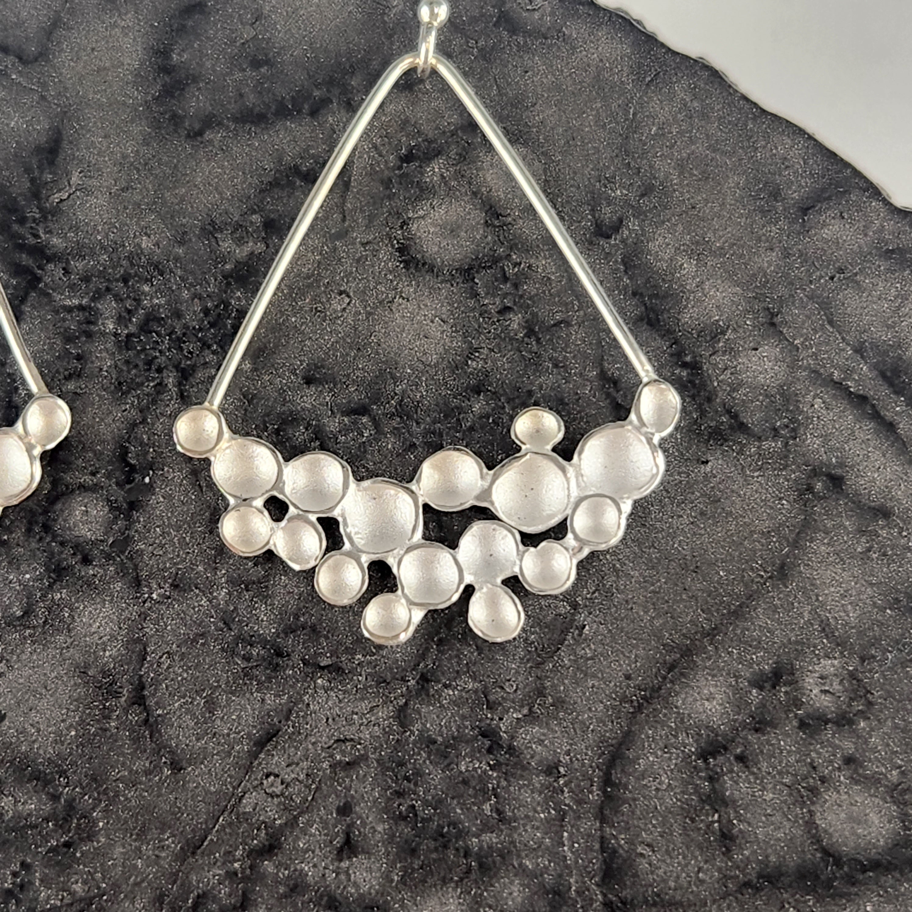 Champagne Crescent Earrings in Silver - Heart of the Home PA