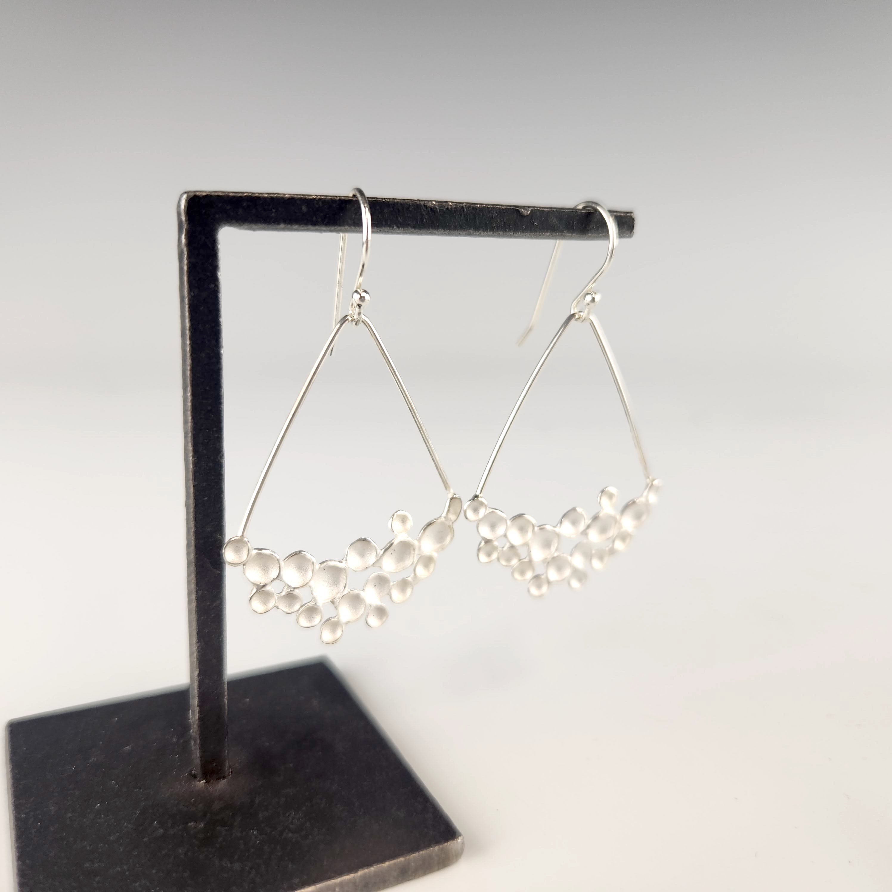 Champagne Crescent Earrings in Silver - Heart of the Home PA