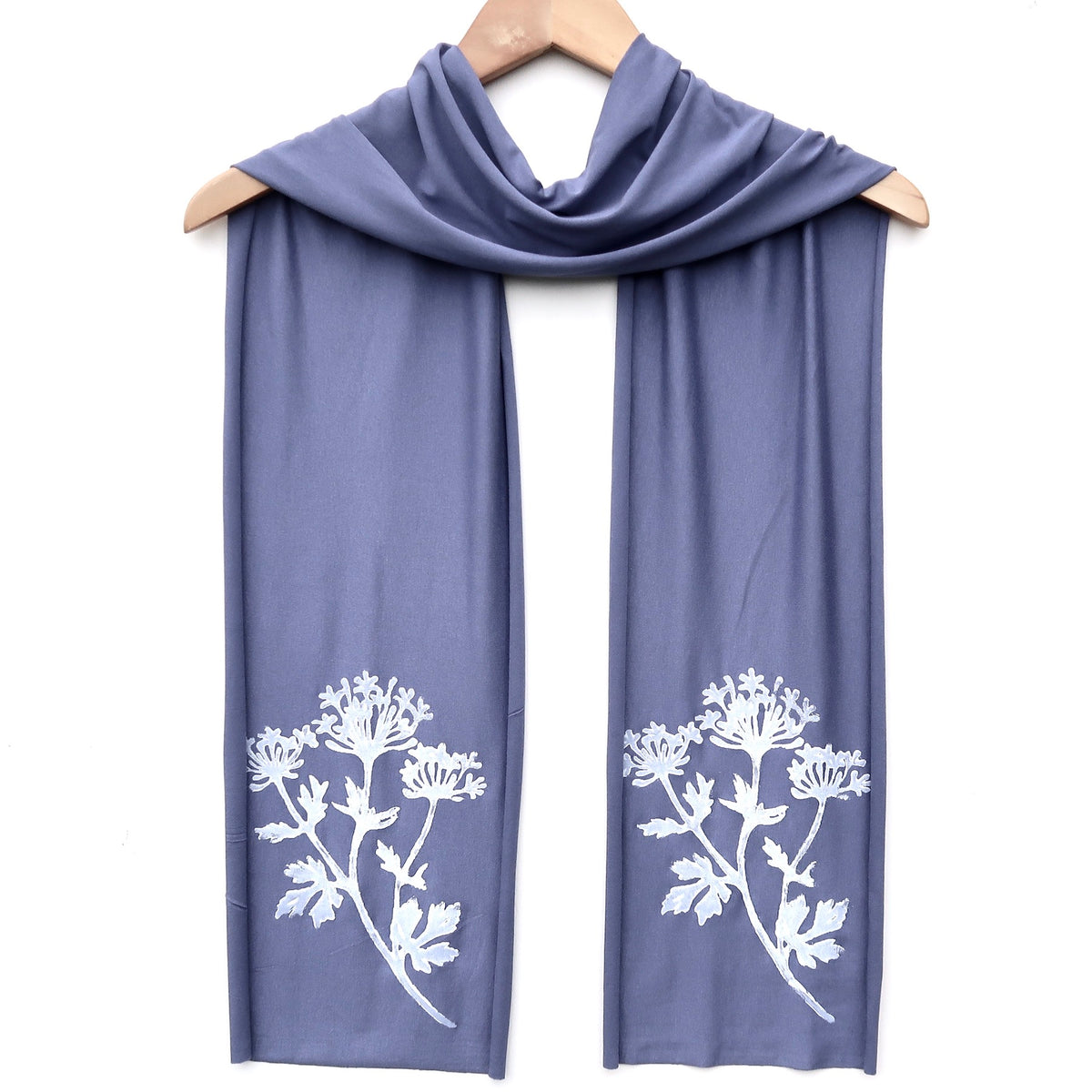 Parsley Skinny Scarf in Soft Blue - Heart of the Home PA