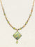 Garden Sonnet Beaded Necklace in Green - Heart of the Home PA